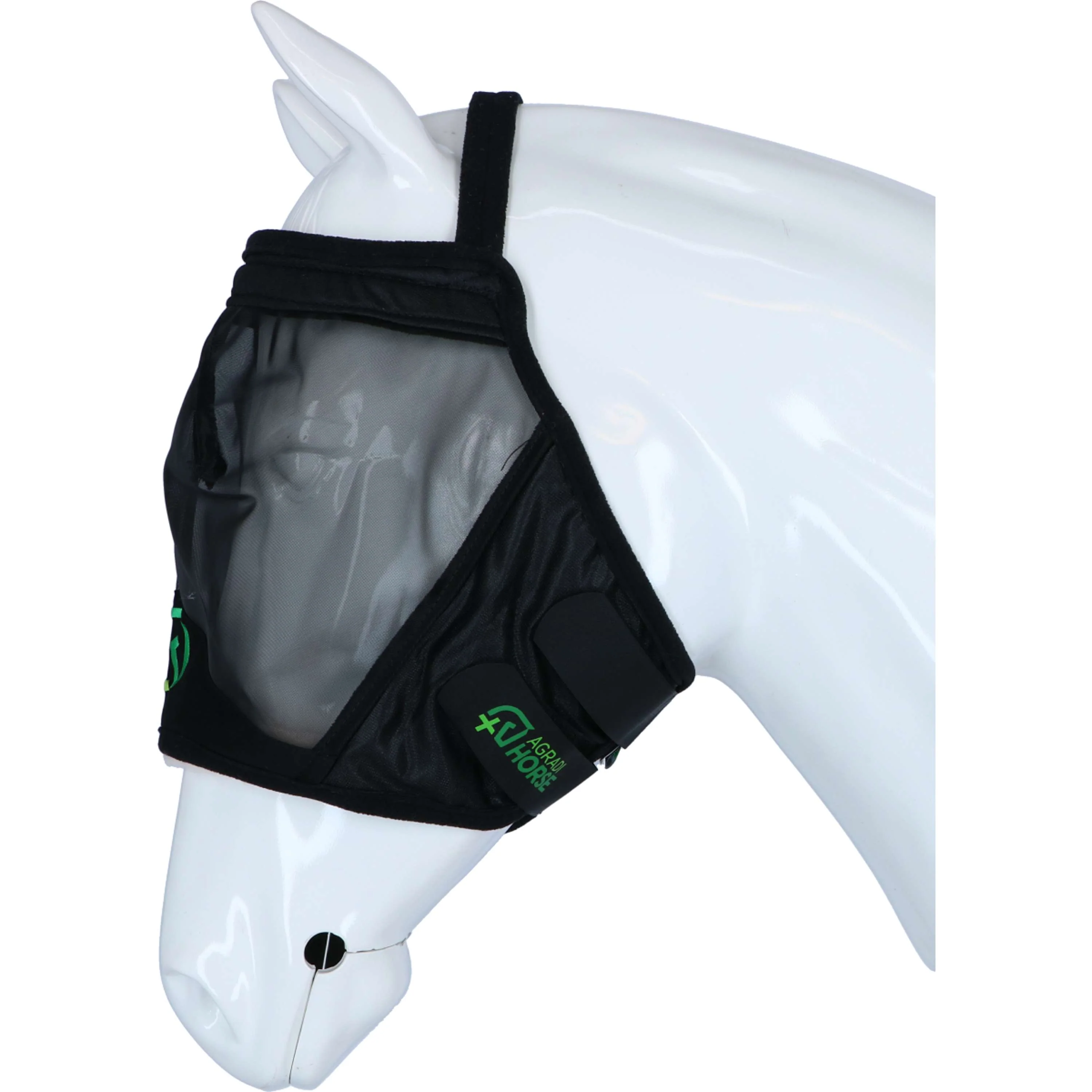 Agradi Horse Fliegenmaske Fine Mesh Ohne Ohren Schwarz - Image 3