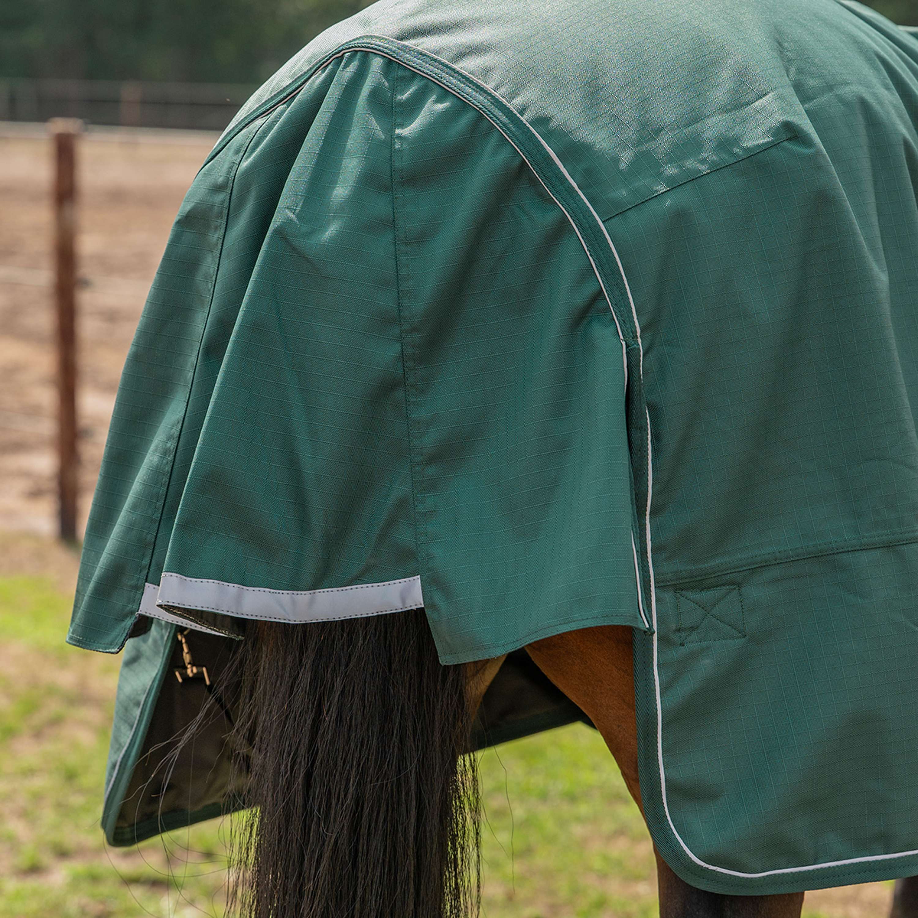 Agradi Horse Outdoordecke 1200D 0gr Reflektierende Paspelierung Grün - Image 8