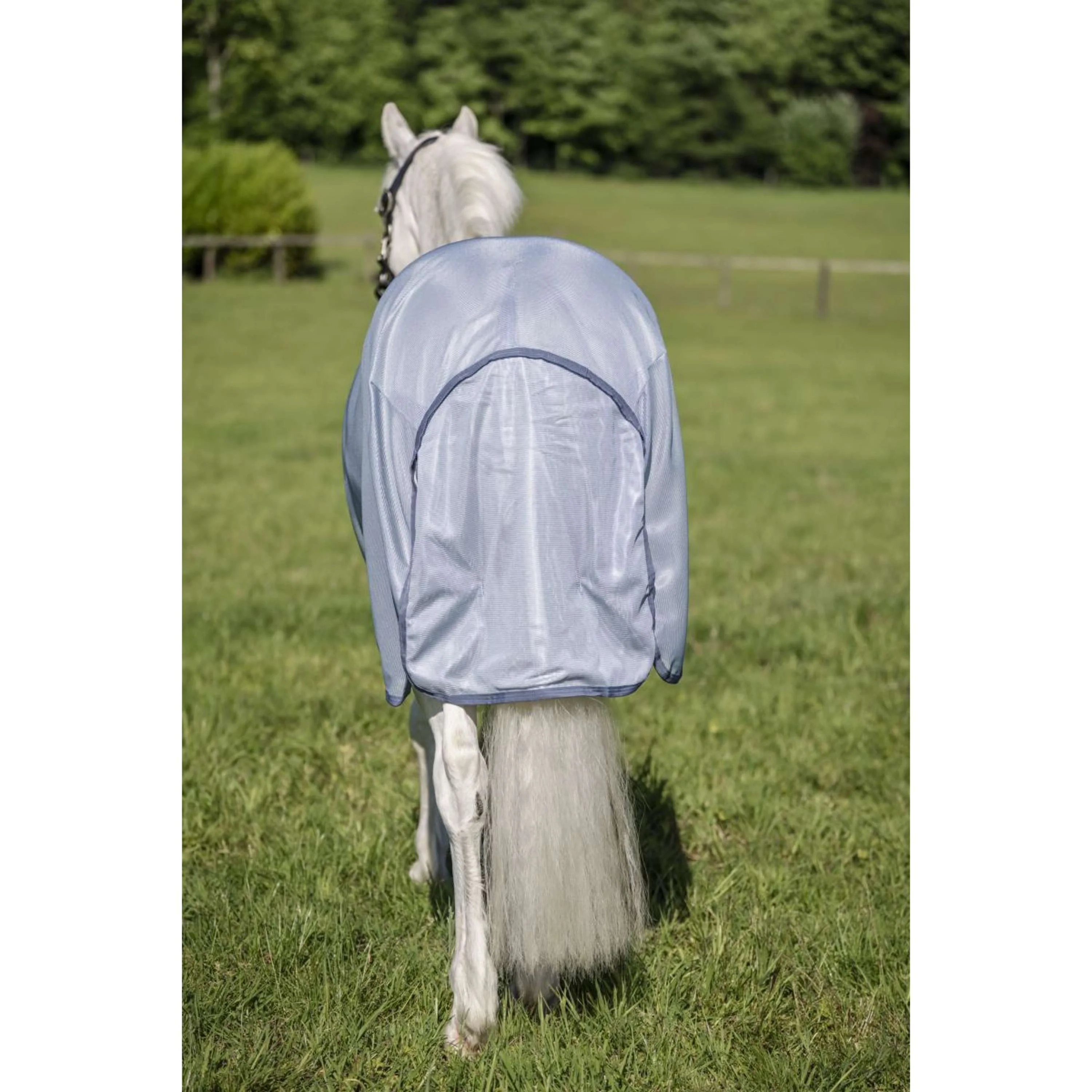 Amigo Bug Rug Pony Heather Blue/Blue/Silver - Image 4