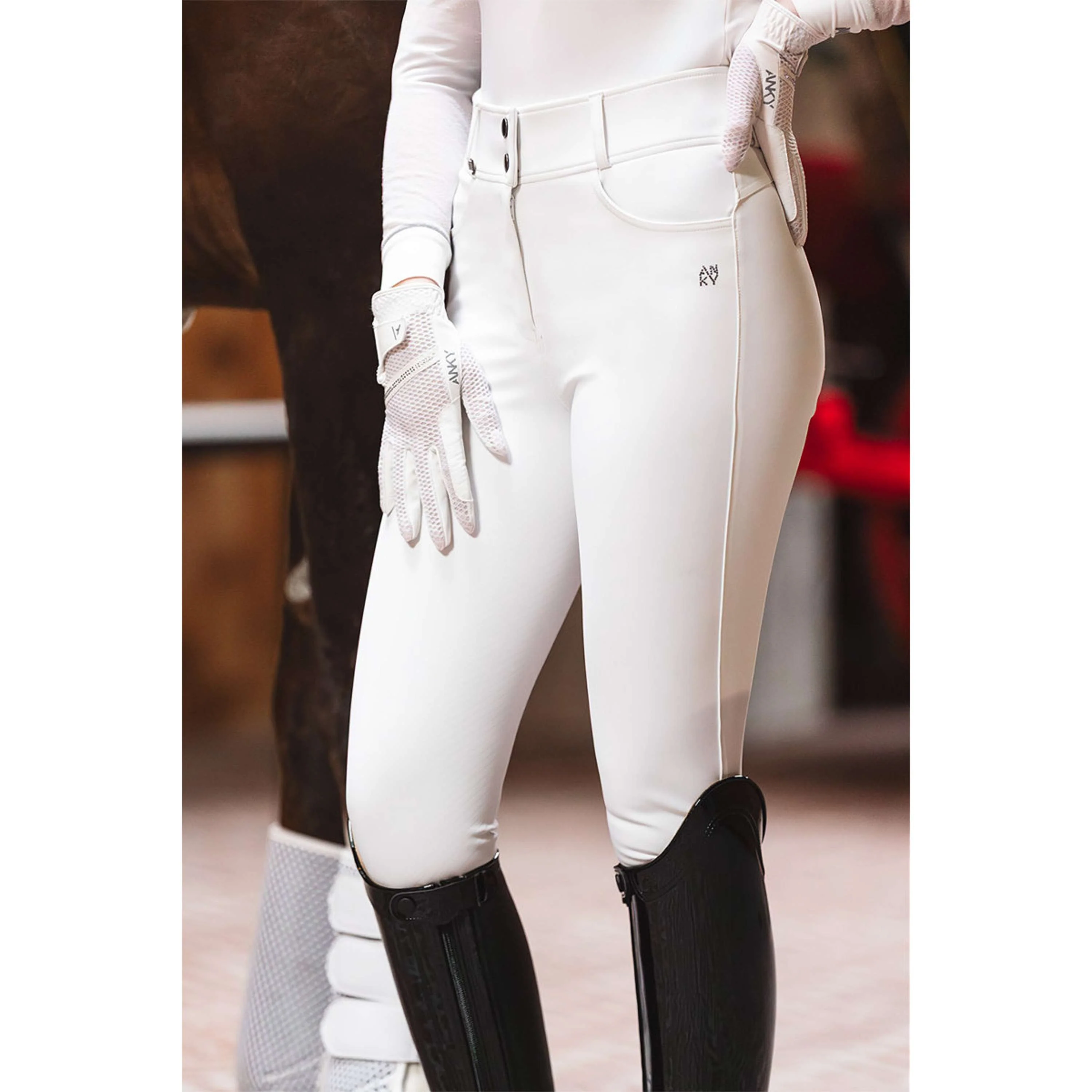 ANKY Reithose Regal C-Wear XR26101 Full Grip Weiß - Image 2