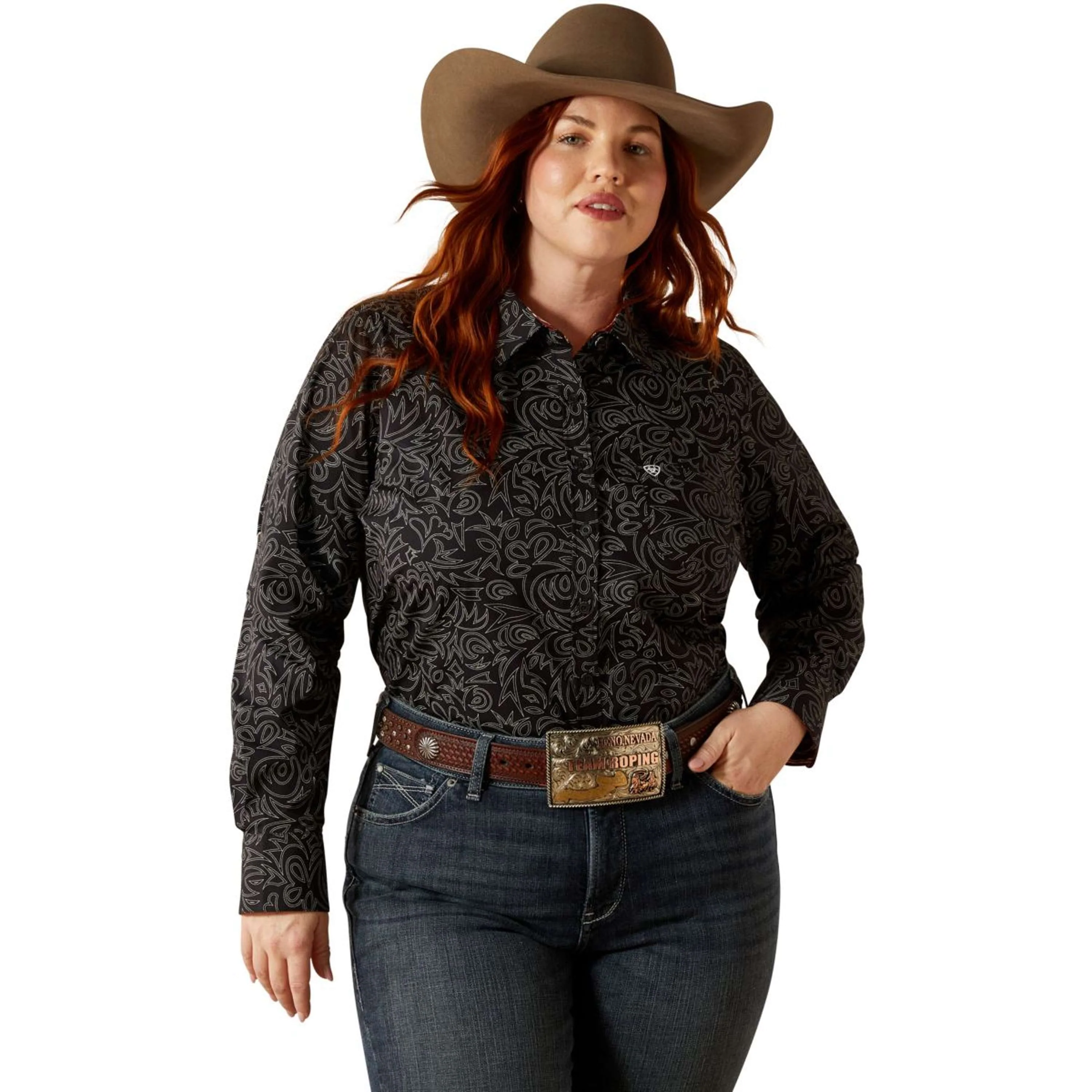 Ariat Bluse Kirby Damen Schwarz - Image 2