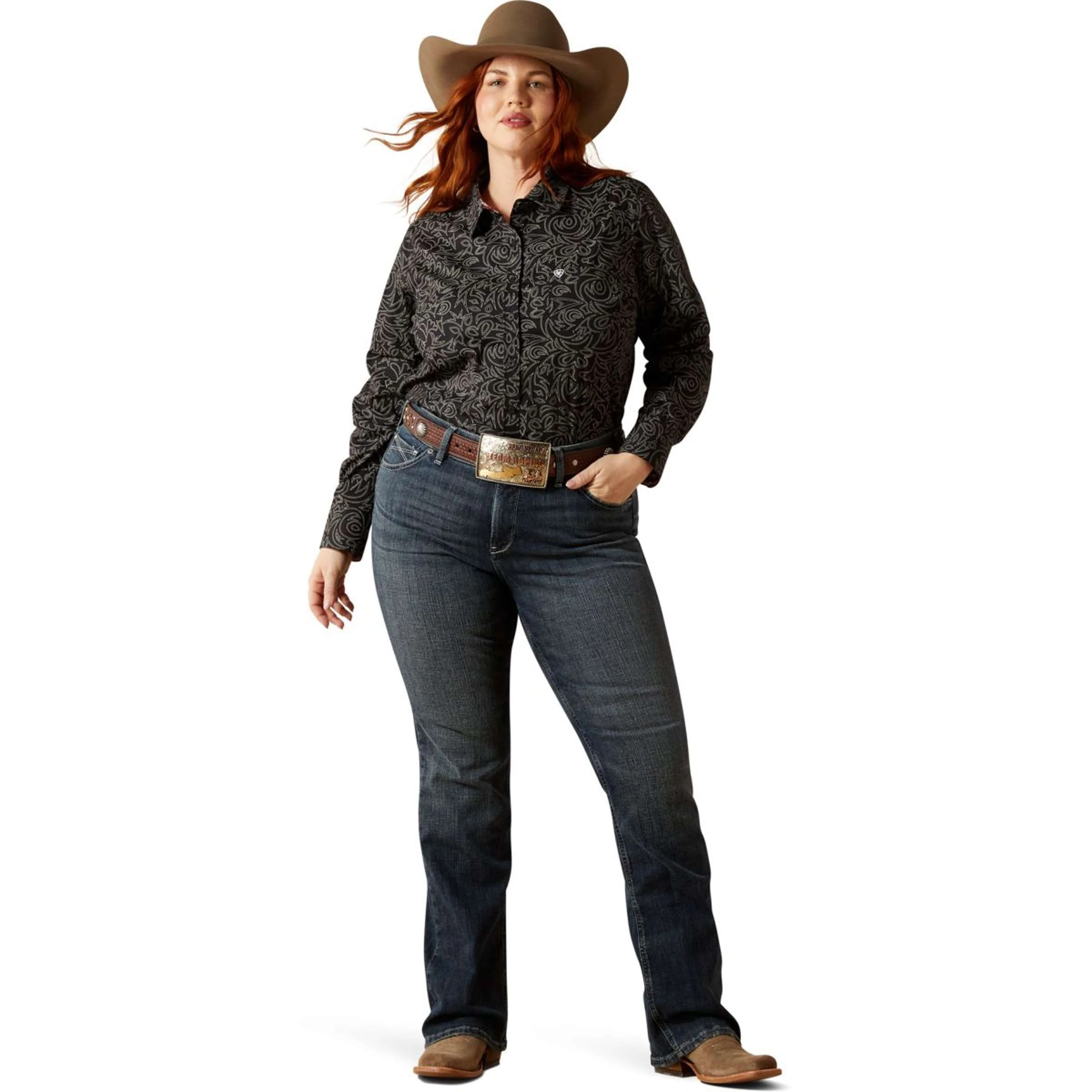 Ariat Bluse Kirby Damen Schwarz - Image 4