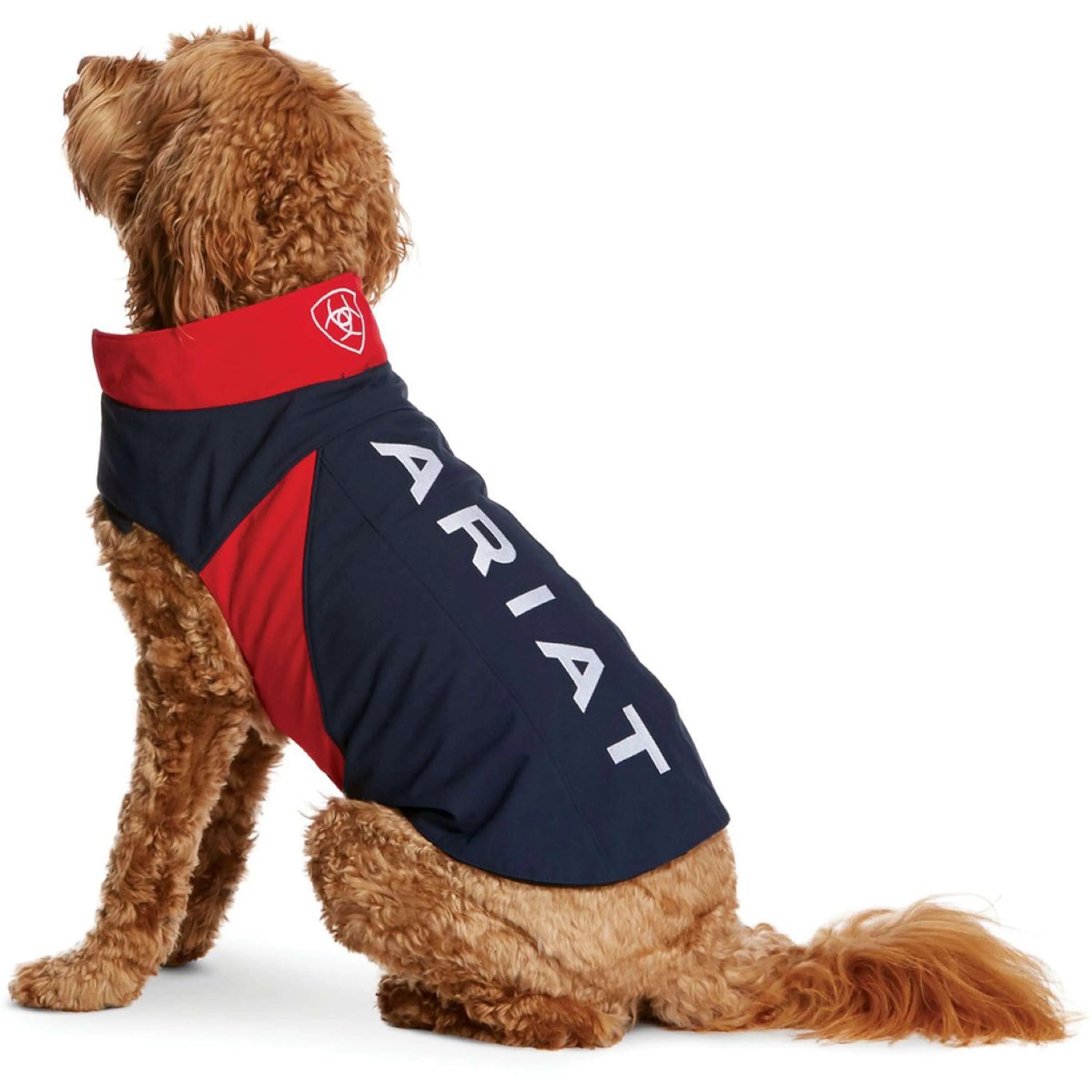 Ariat Hundejacke Team Softshell Blau Rot - Image 2