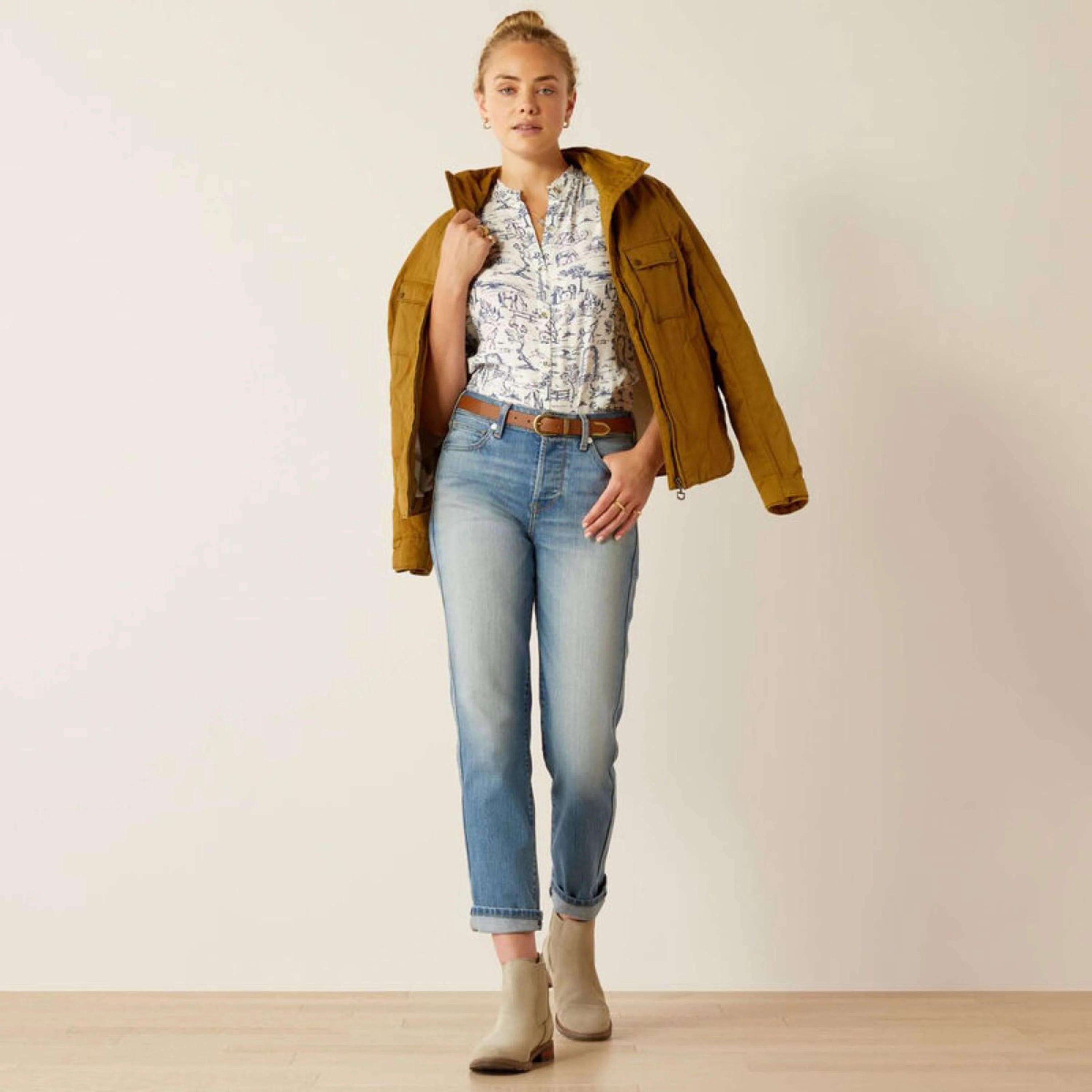Ariat Jeans High Rise Bridle Slim Straight Leg Damen Abeline - Image 2