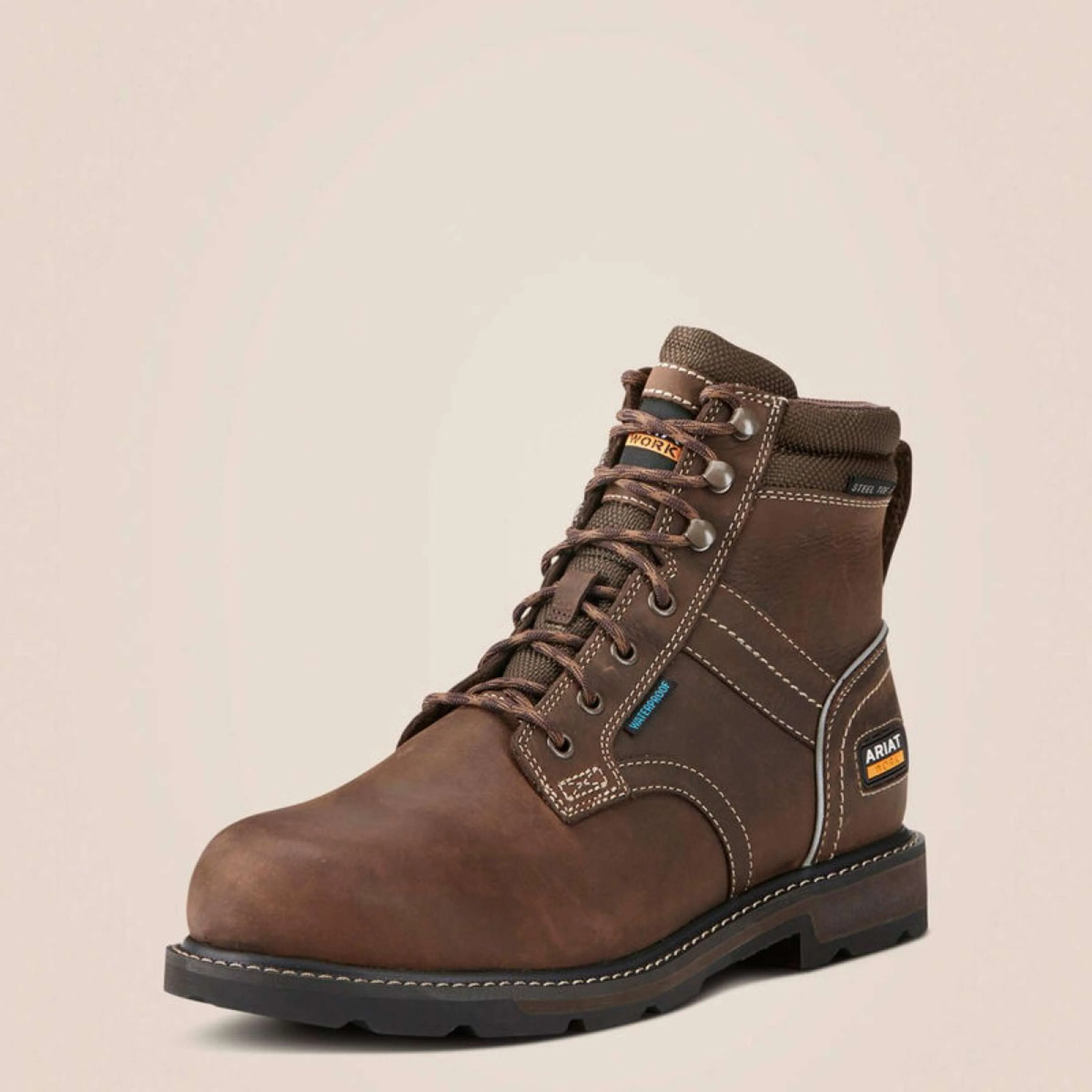 Ariat Outdoorschuhe Groundbreaker Lace Steel Toe Waterproof Herren Dunkelbraun