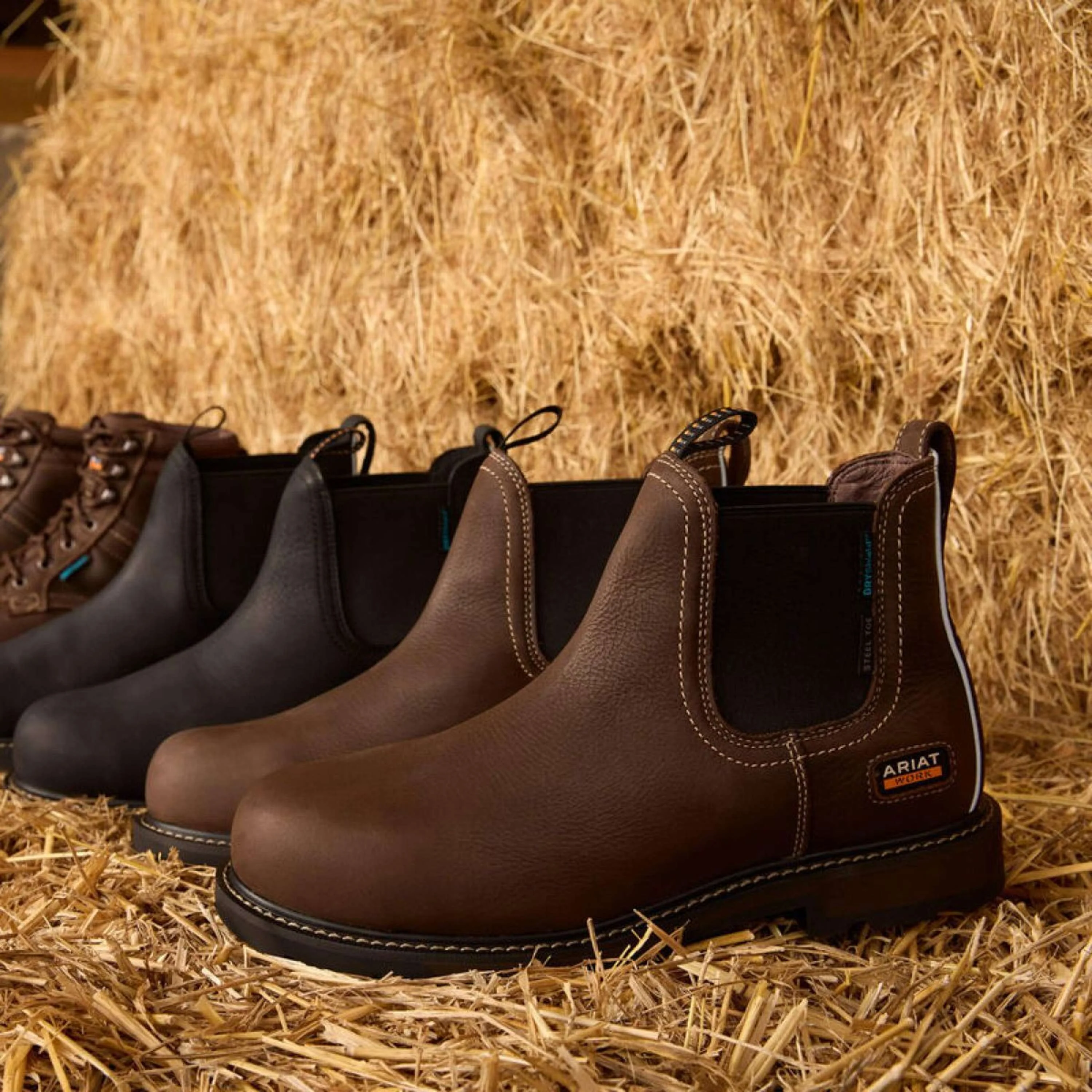Ariat Stiefeletten Groundbreaker Chelsea Waterproof Steel Toe Herren Braun - Image 6
