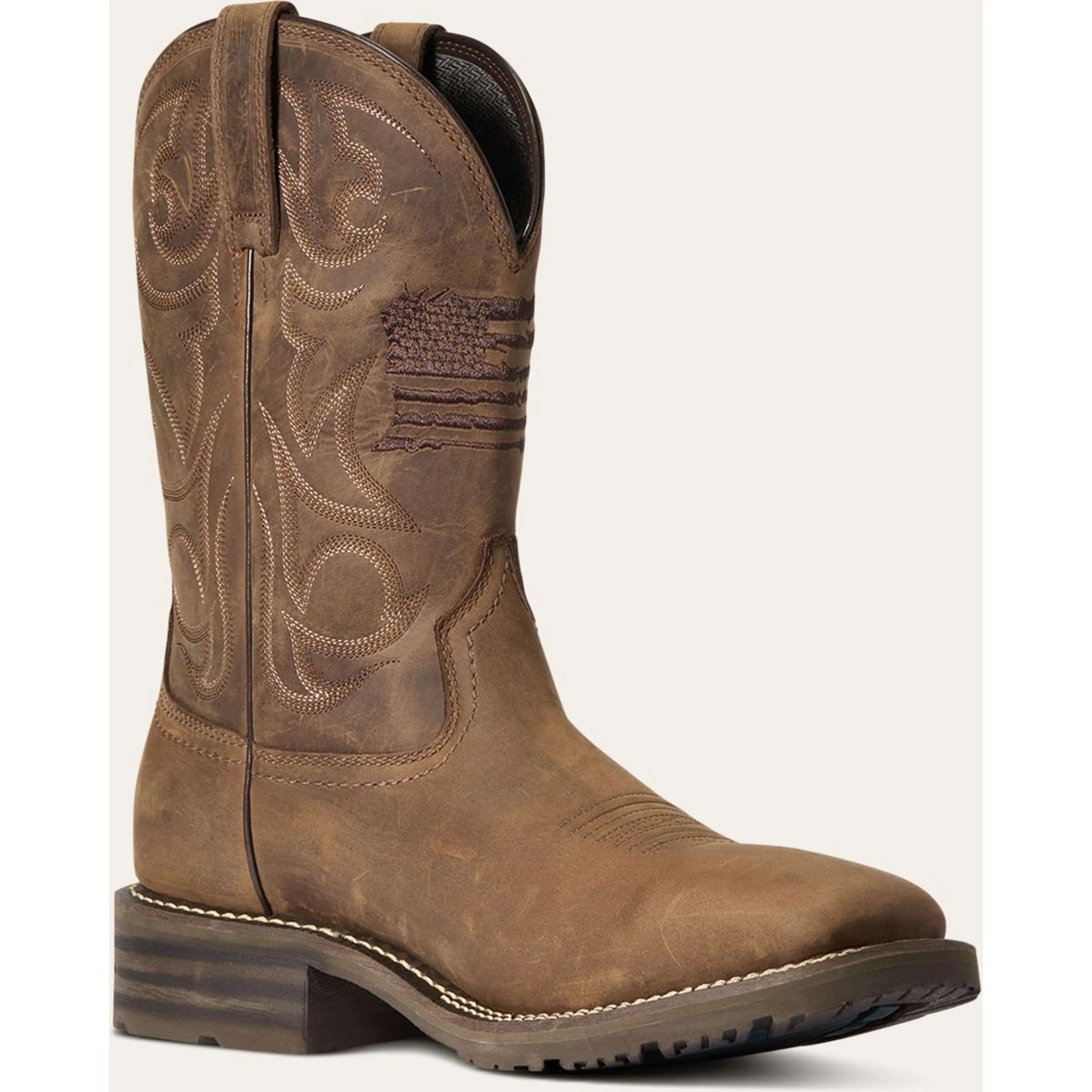 Ariat Western Boots Hybrid Patriot H2O Herren Distressed Brown - Image 3