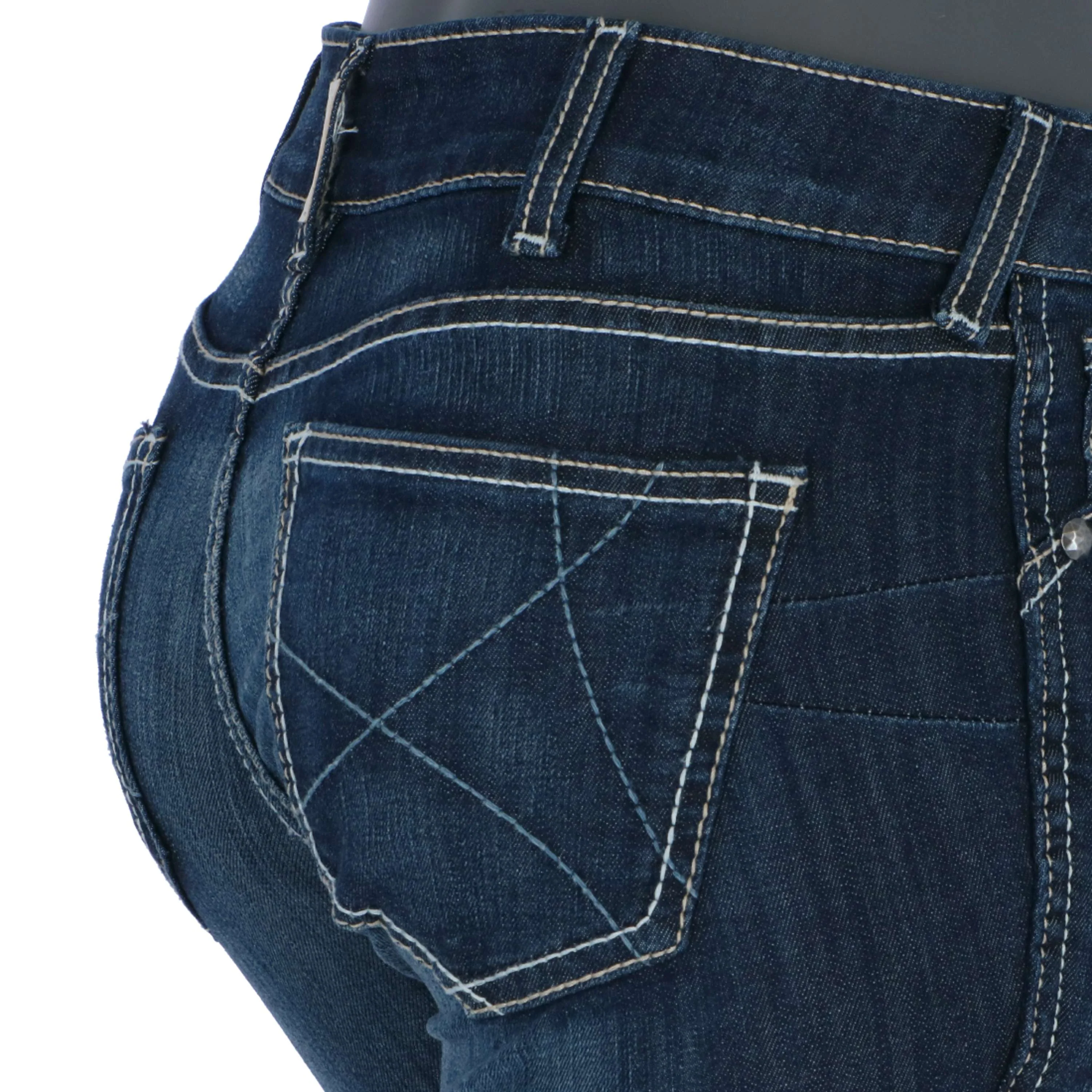 Ariat Western Denim R.E.A.L. Med Rise Skinny Ella Woman's Himmel - Image 7