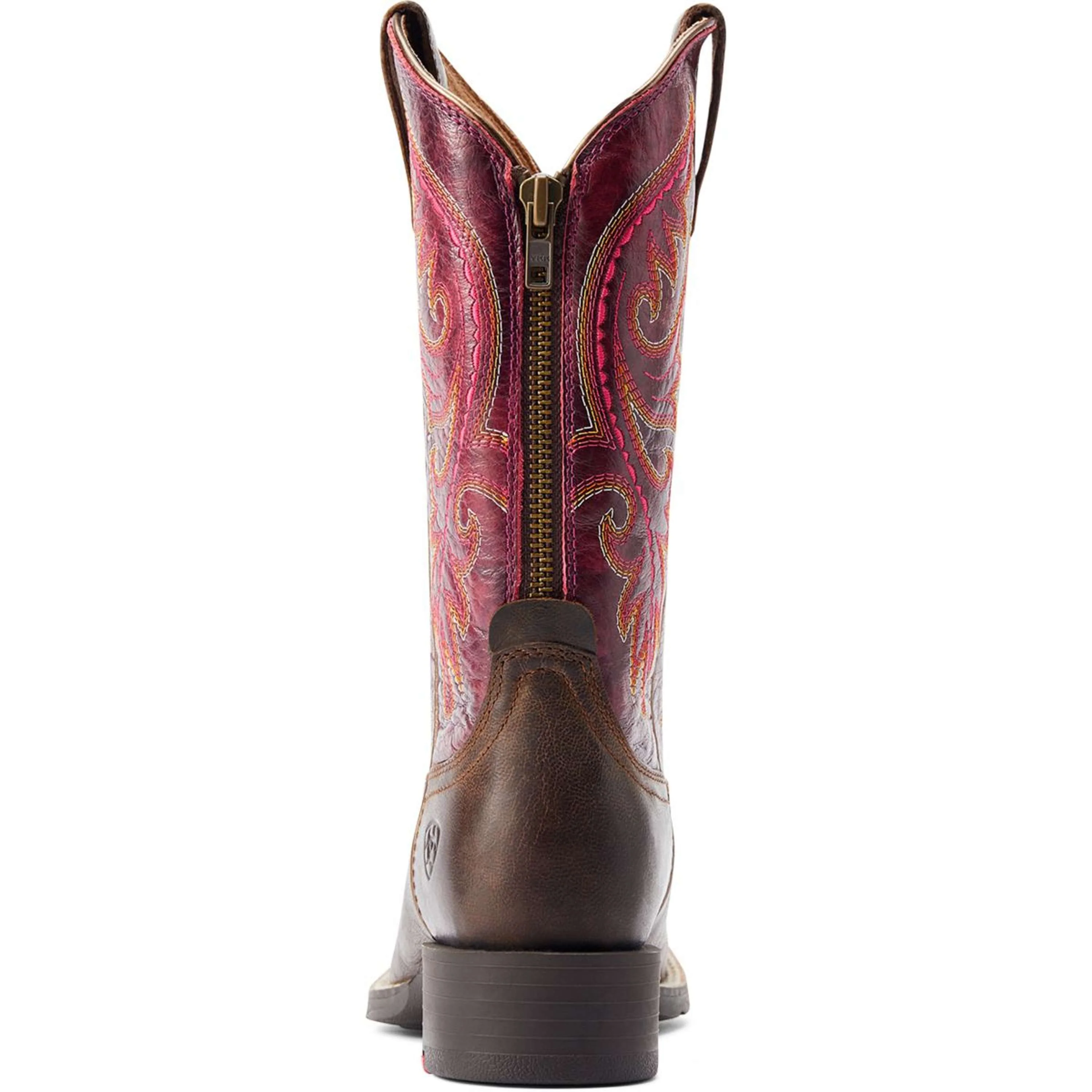 Ariat Westernstiefel Round Up Back Zip Damen Worn Mocha/Rasberry - Image 5