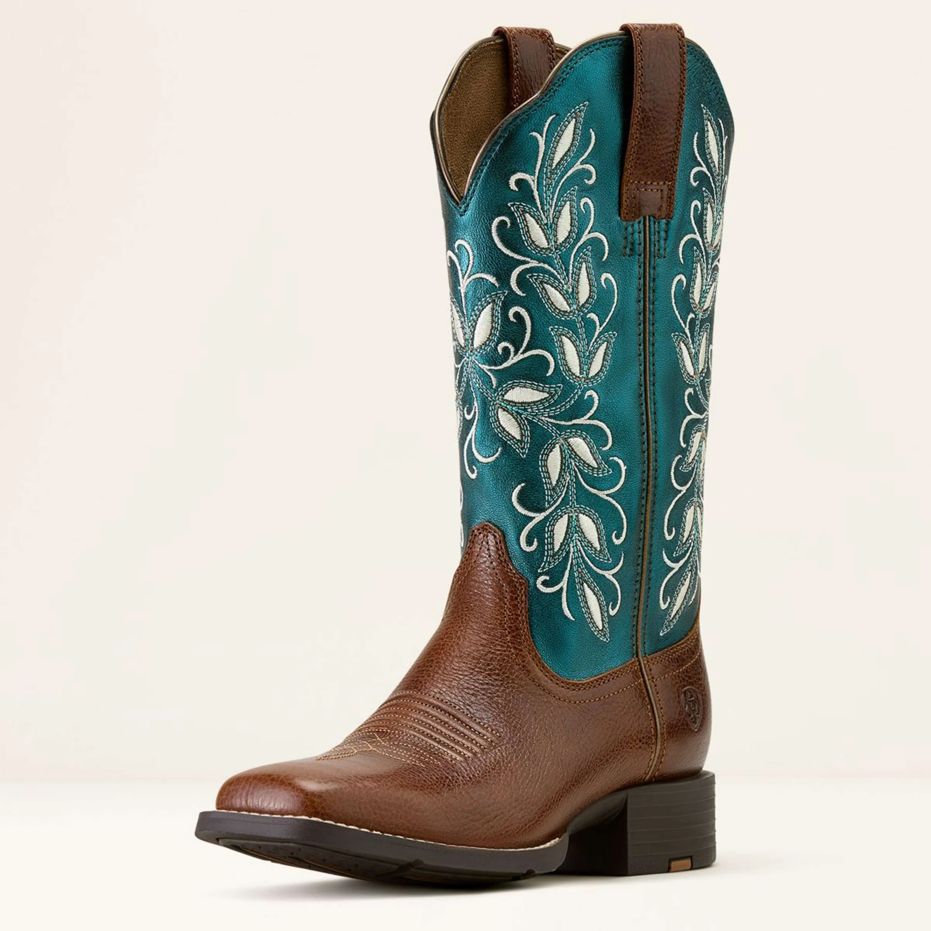 Ariat Westernstiefel Round Up Holly Damen Beasty Brown/Metallic Sea