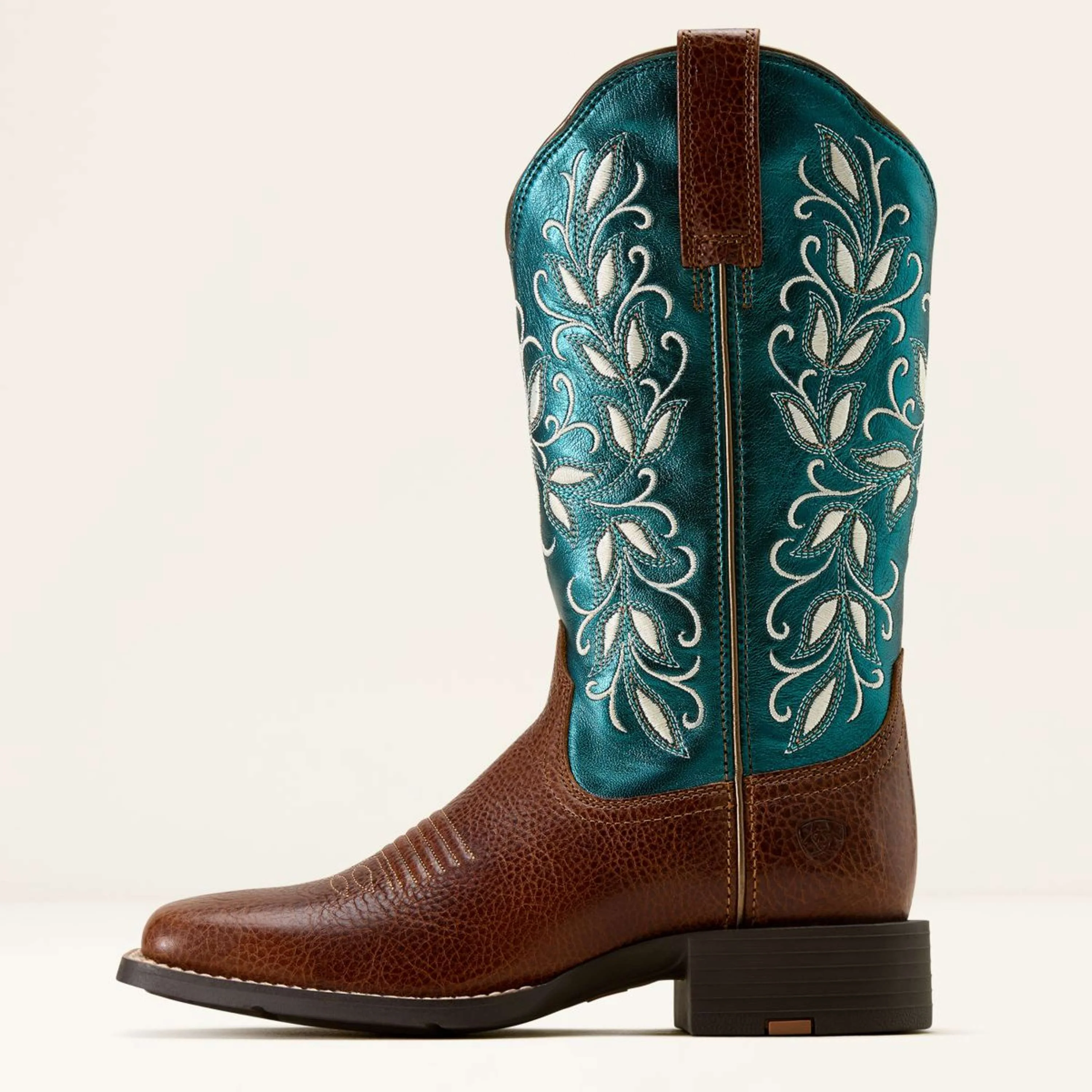 Ariat Westernstiefel Round Up Holly Damen Beasty Brown/Metallic Sea - Image 2