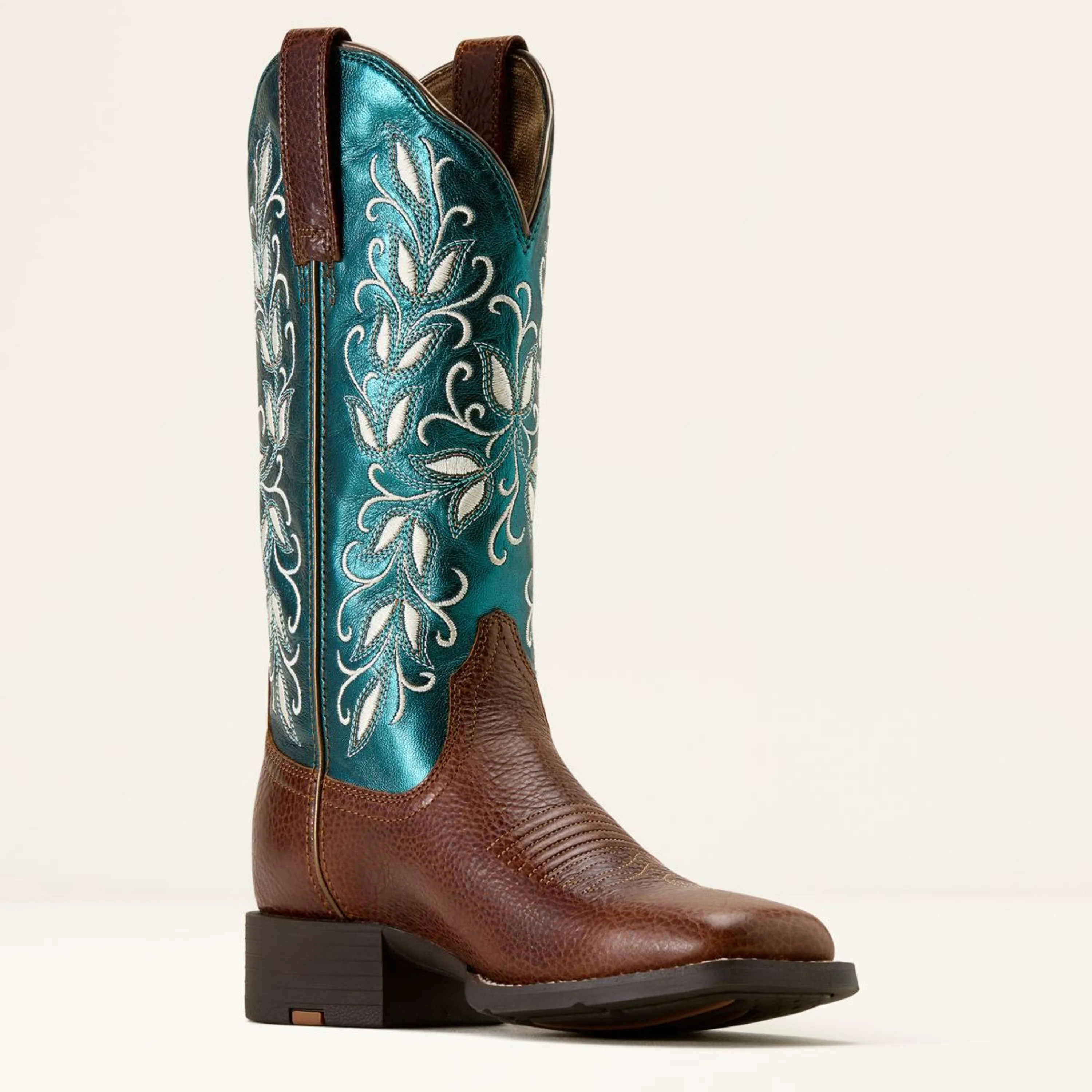 Ariat Westernstiefel Round Up Holly Damen Beasty Brown/Metallic Sea - Image 4