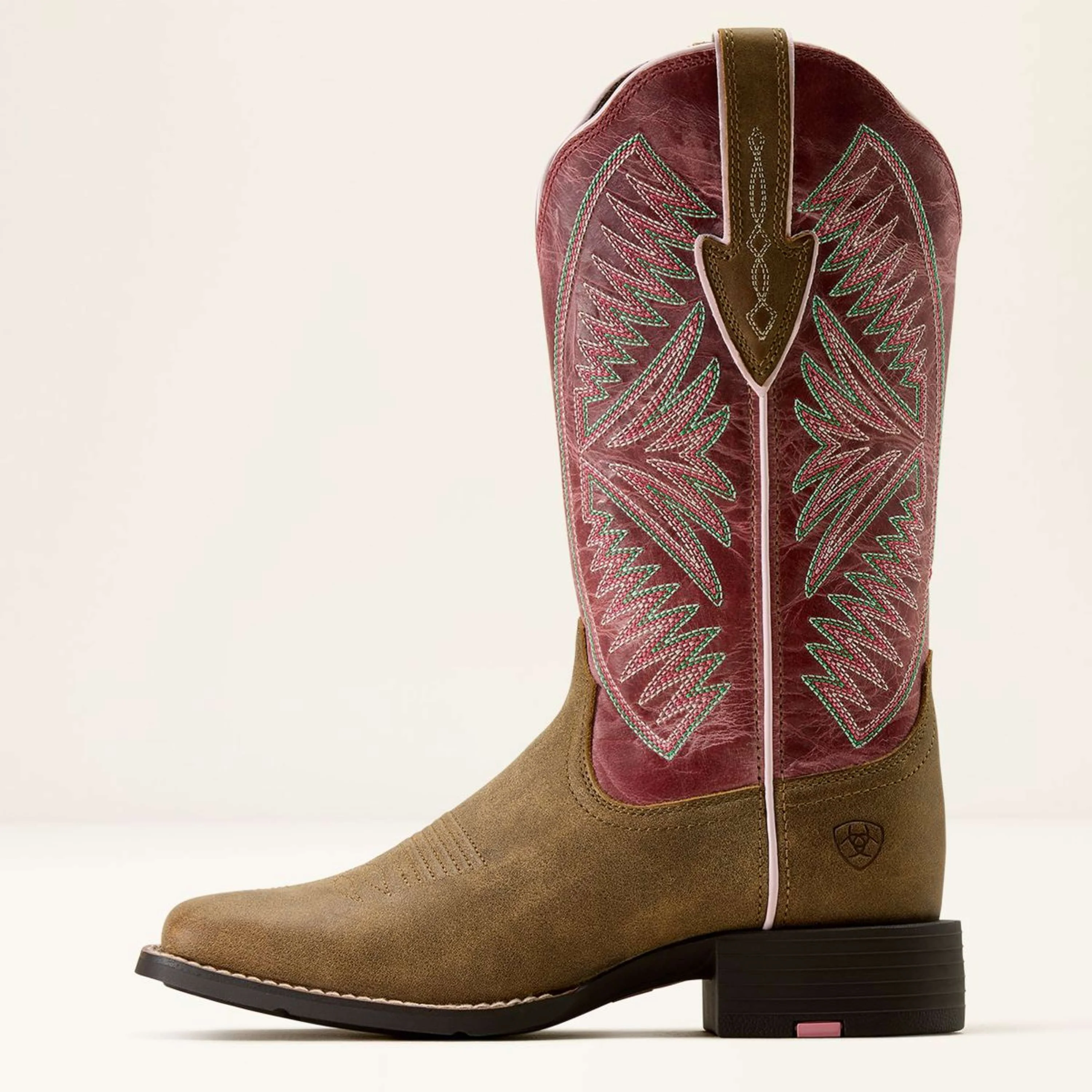 Ariat Westernstiefel Round Up Ruidoso Damen Brown Bomber/Dusty Rose - Image 2