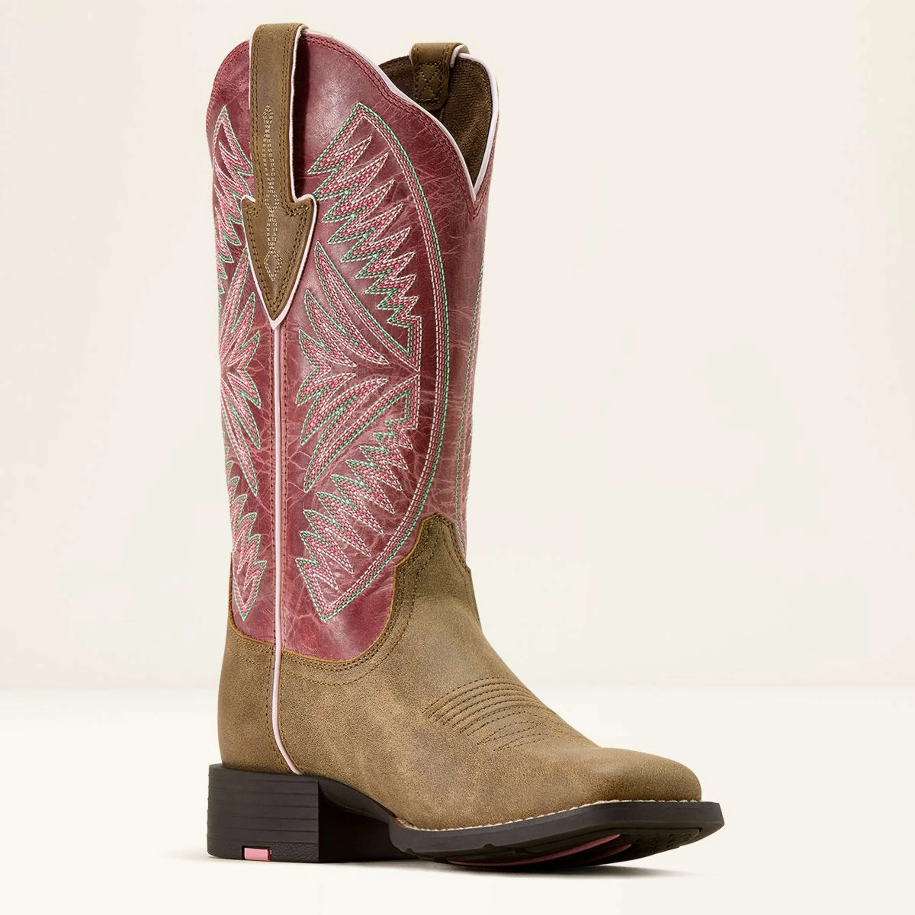 Ariat Westernstiefel Round Up Ruidoso Damen Brown Bomber/Dusty Rose - Image 4