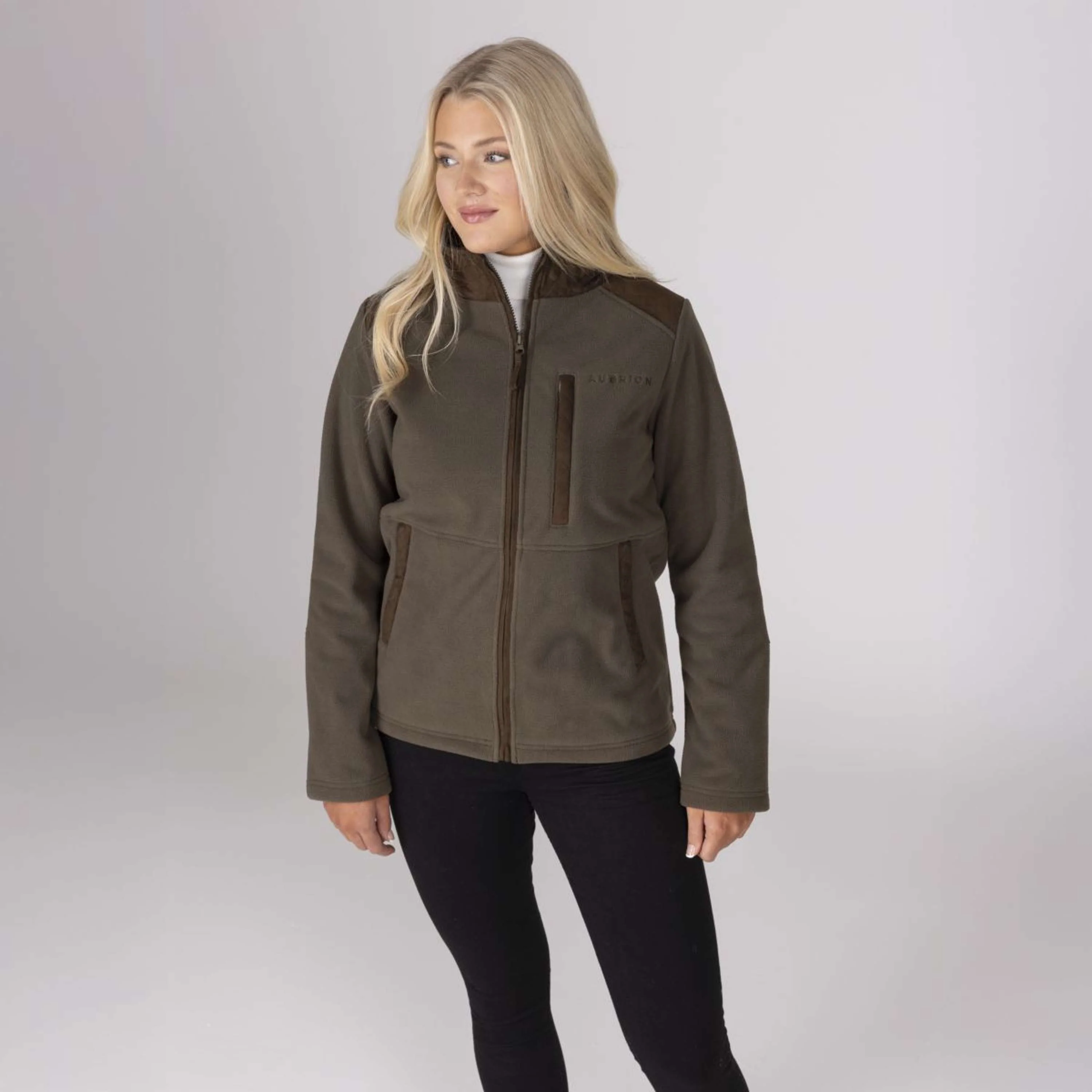 Aubrion by Shires Jacke Heritage Fleece Dunkelolive - Image 38