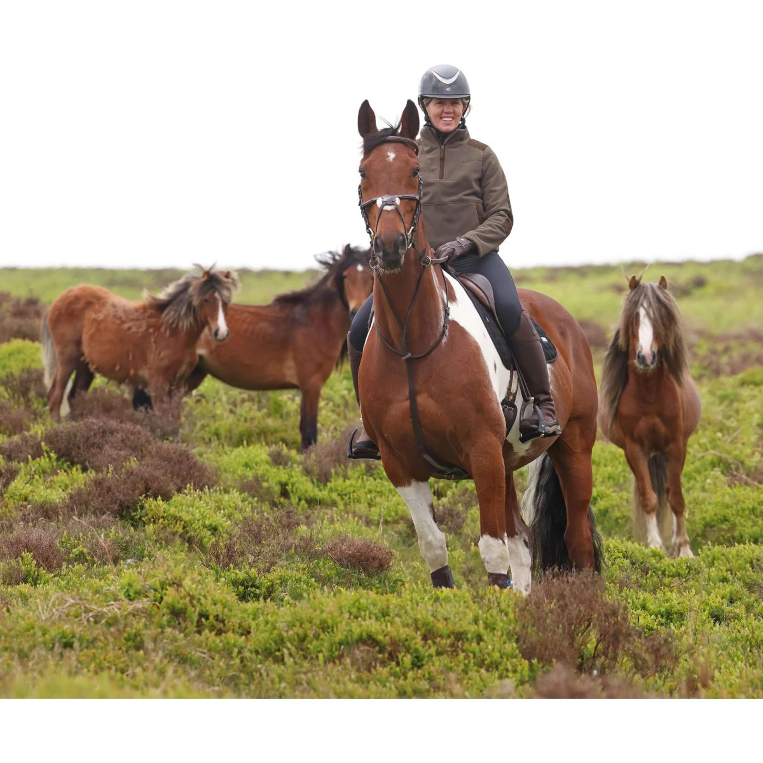 Aubrion by Shires Pullover Heritage Fleece Dunkelolive - Image 17