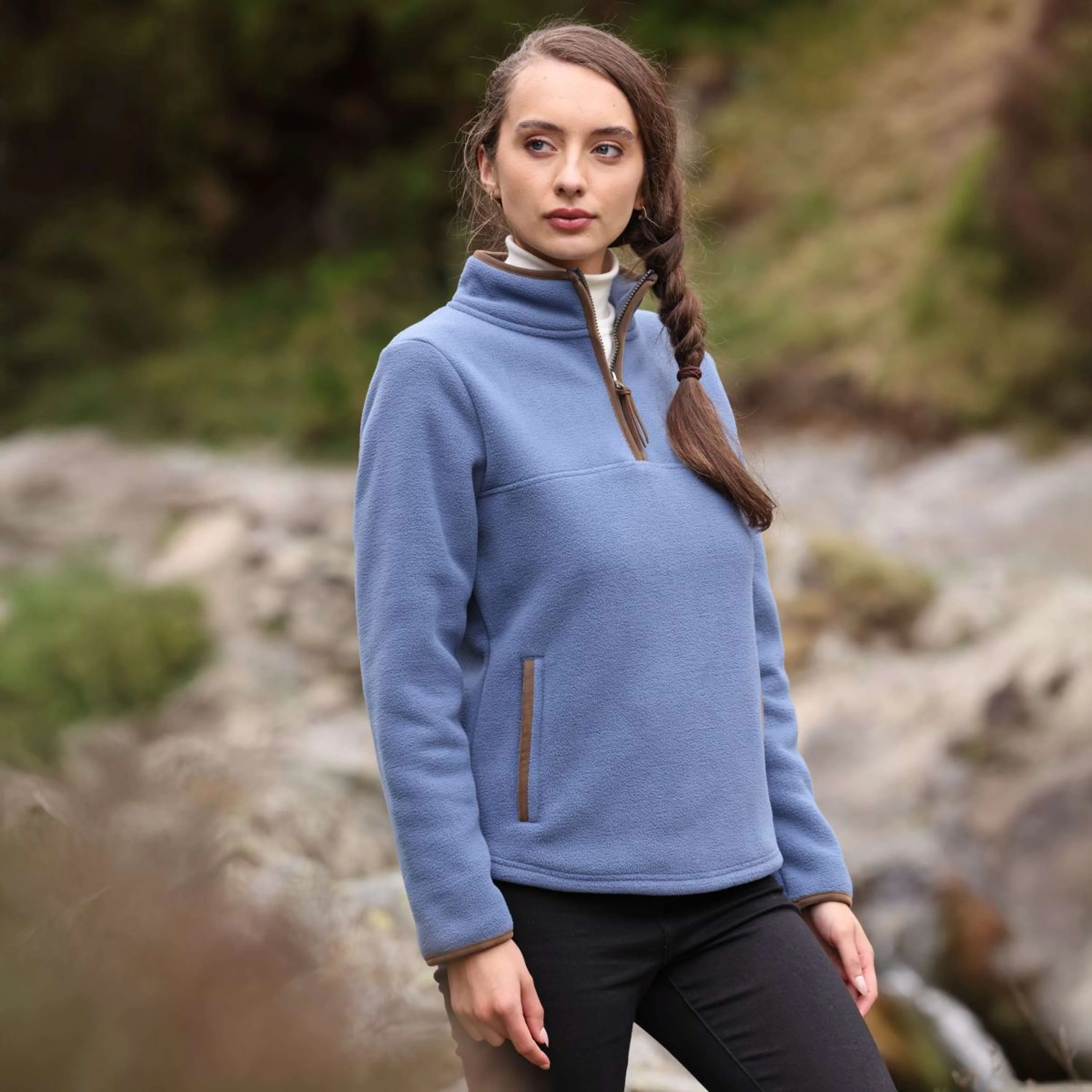 Aubrion by Shires Pullover Original Fleece Blau - Image 12