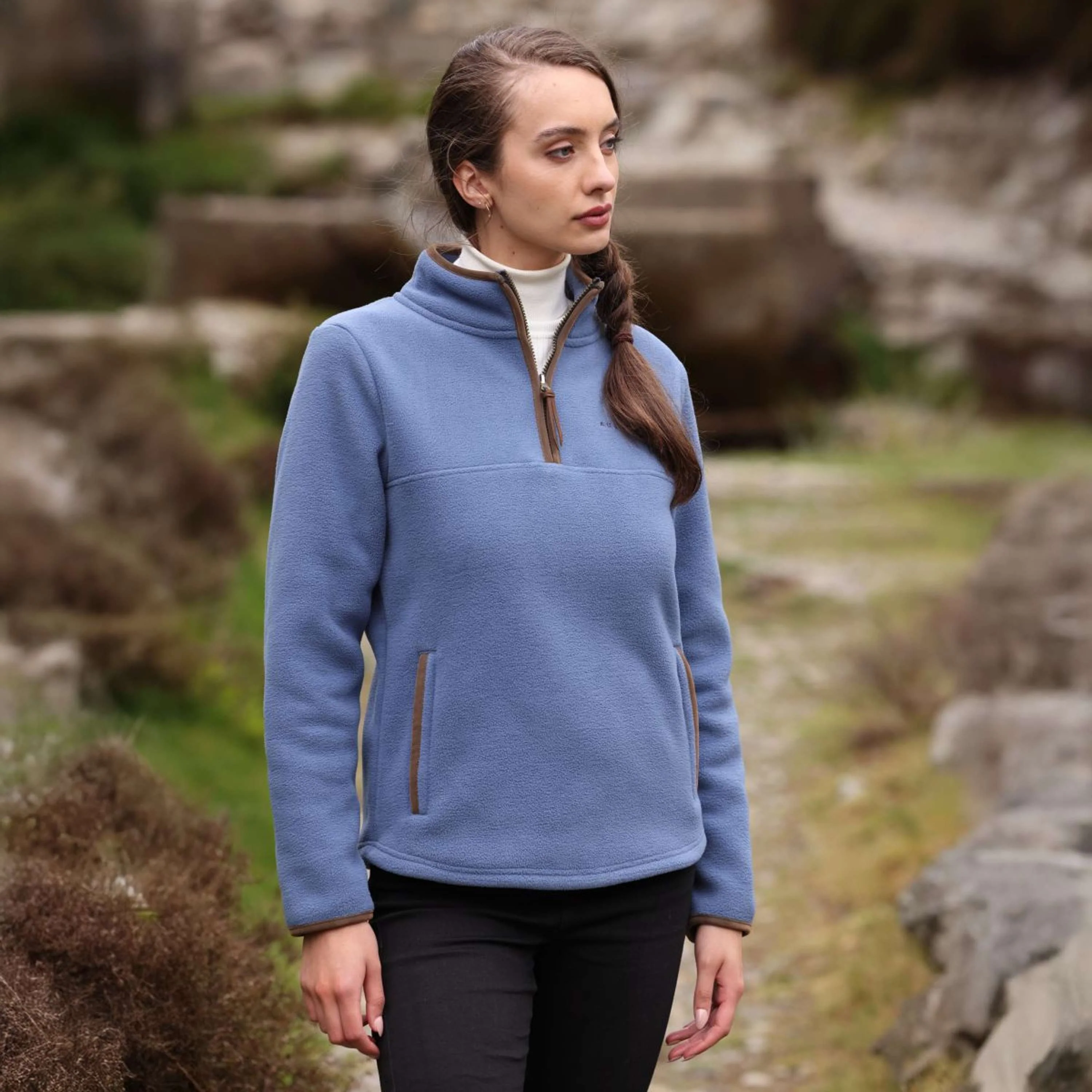 Aubrion by Shires Pullover Original Fleece Blau - Image 13