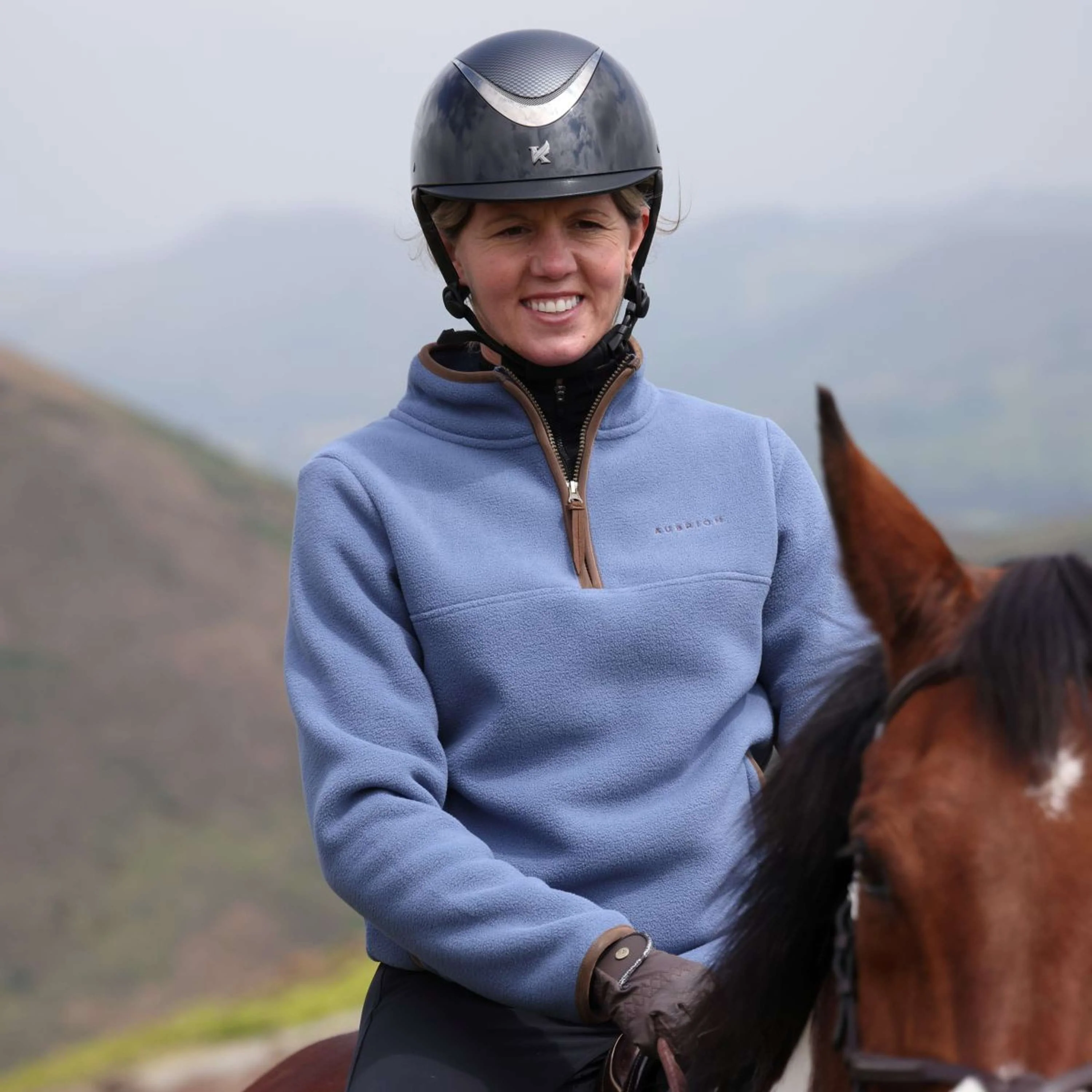 Aubrion by Shires Pullover Original Fleece Blau - Image 3