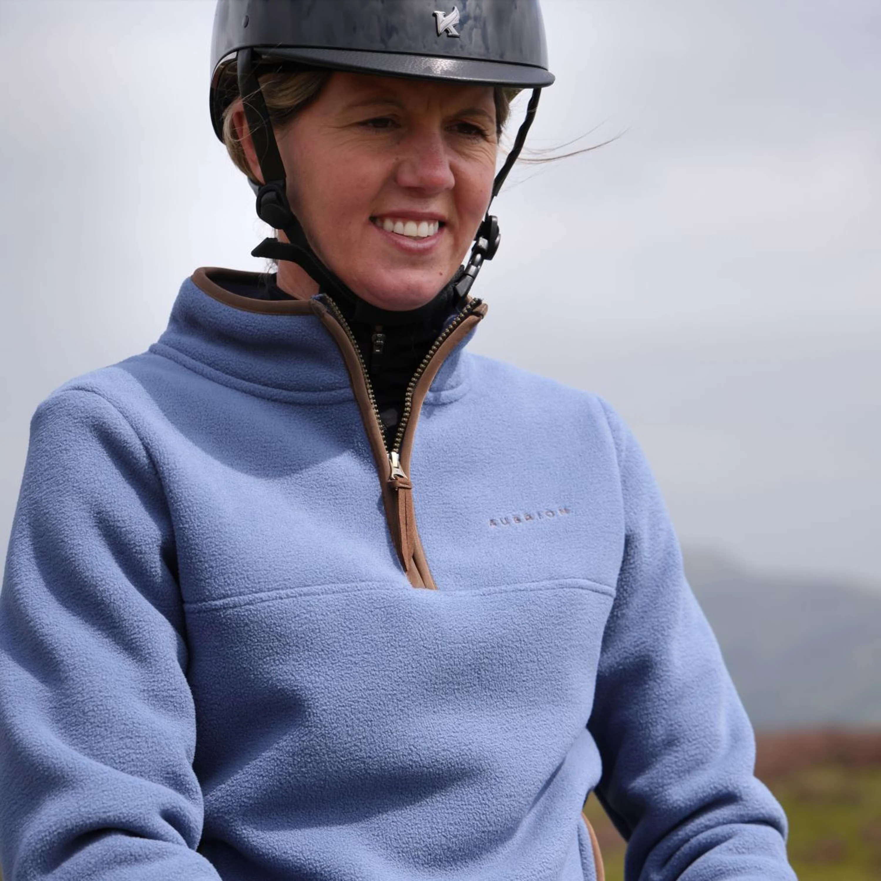 Aubrion by Shires Pullover Original Fleece Blau - Image 4