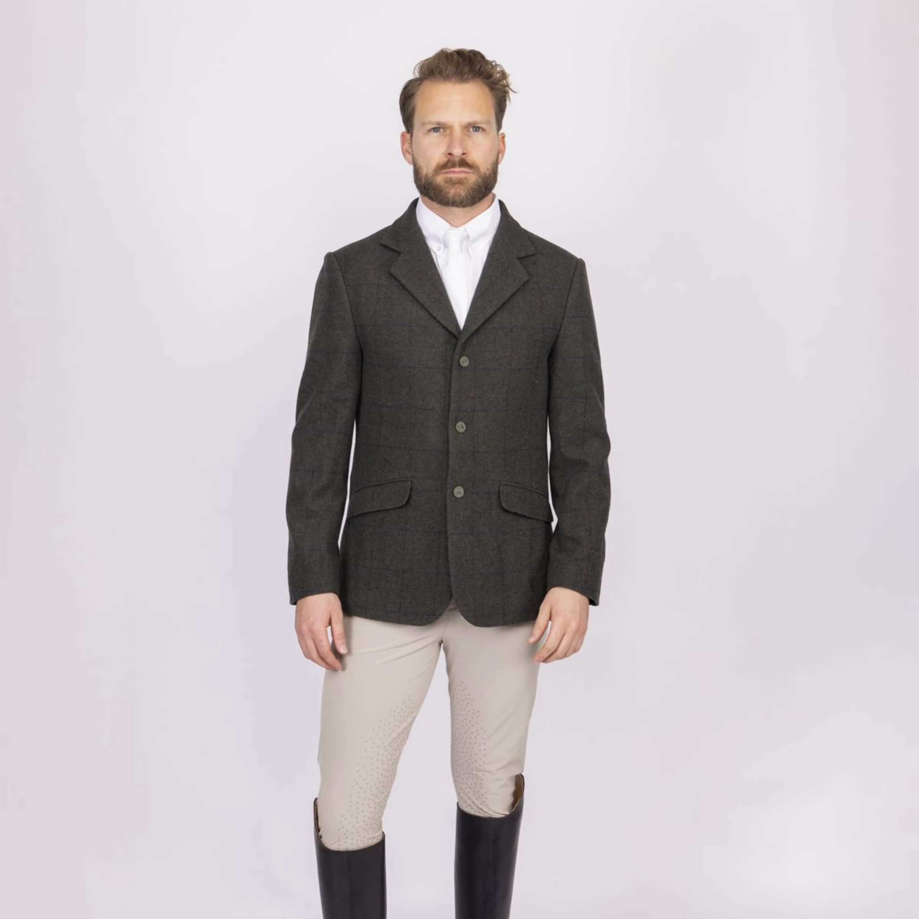 Aubrion by Shires Turnierjacket Saratoga Herren Elm Grün Check - Image 2