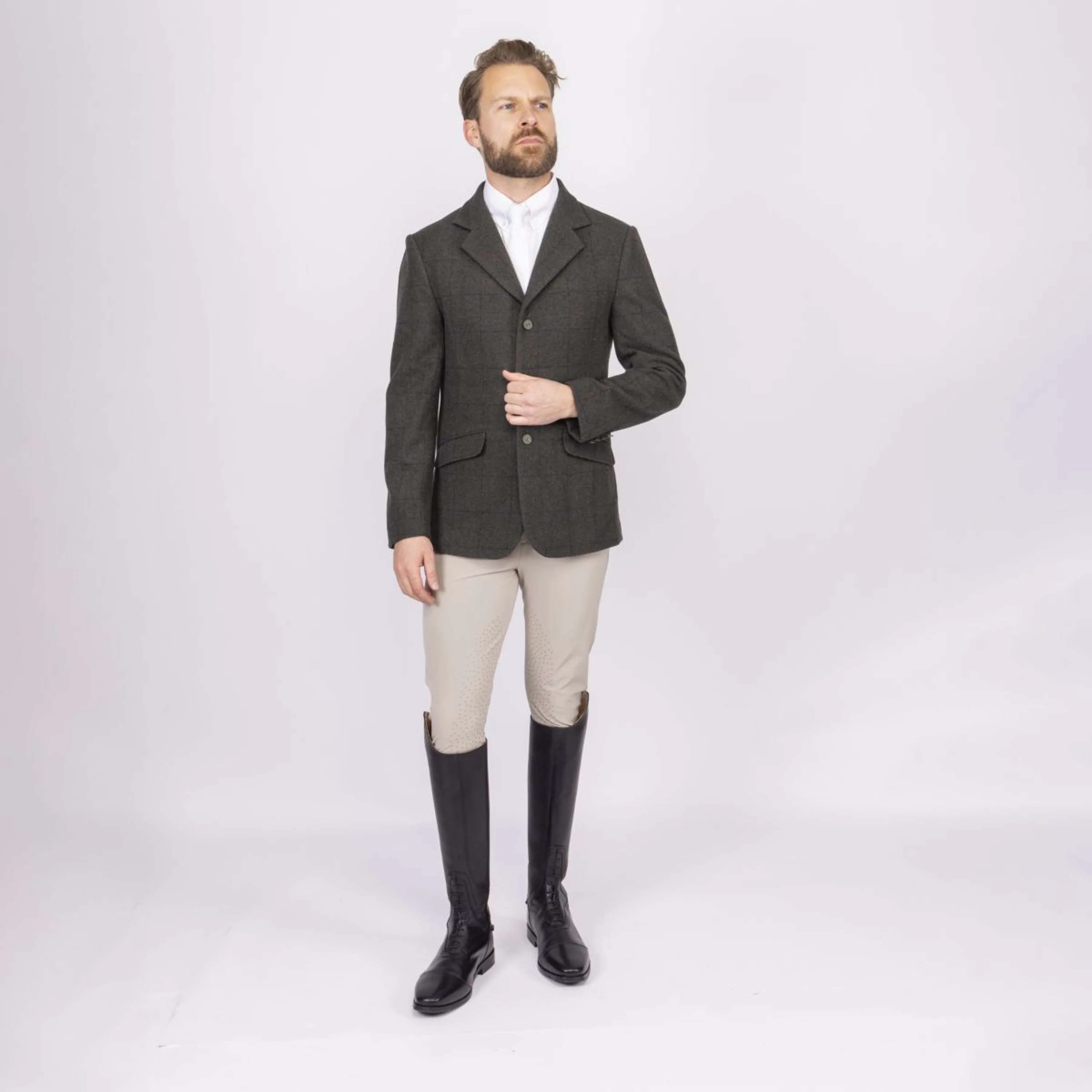 Aubrion by Shires Turnierjacket Saratoga Herren Elm Grün Check - Image 6