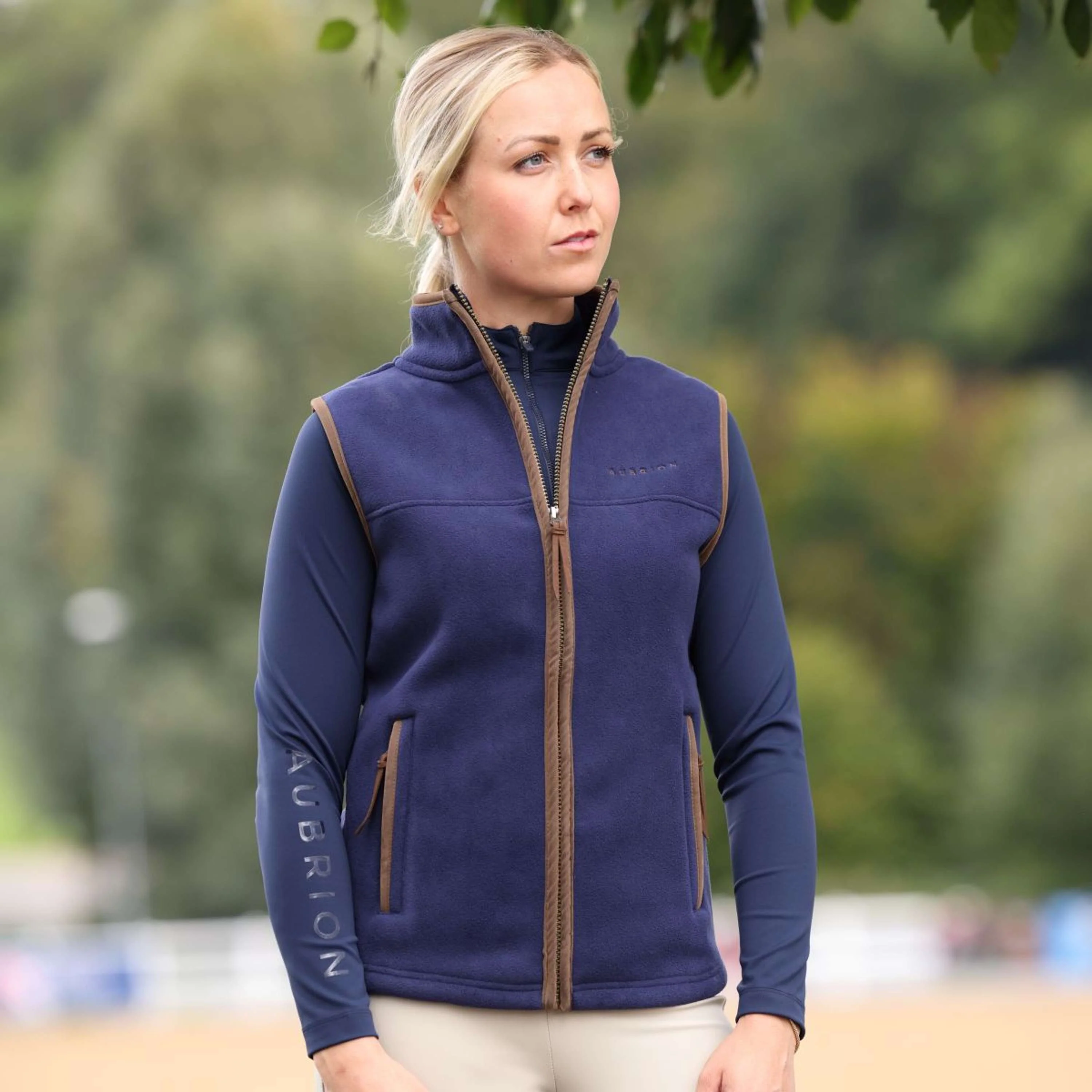 Aubrion by Shires Weste Original Fleece Navy - Image 4