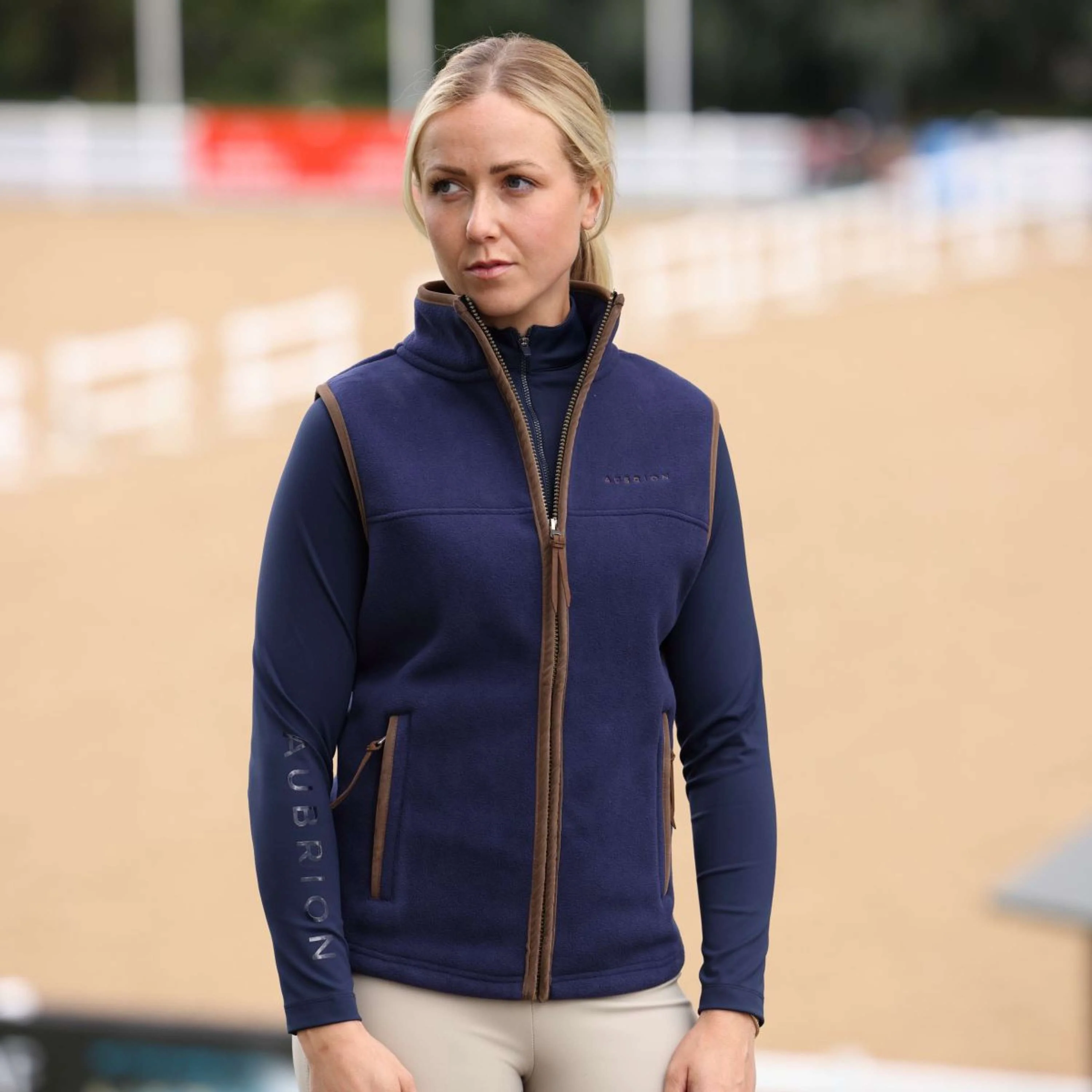 Aubrion by Shires Weste Original Fleece Navy - Image 7