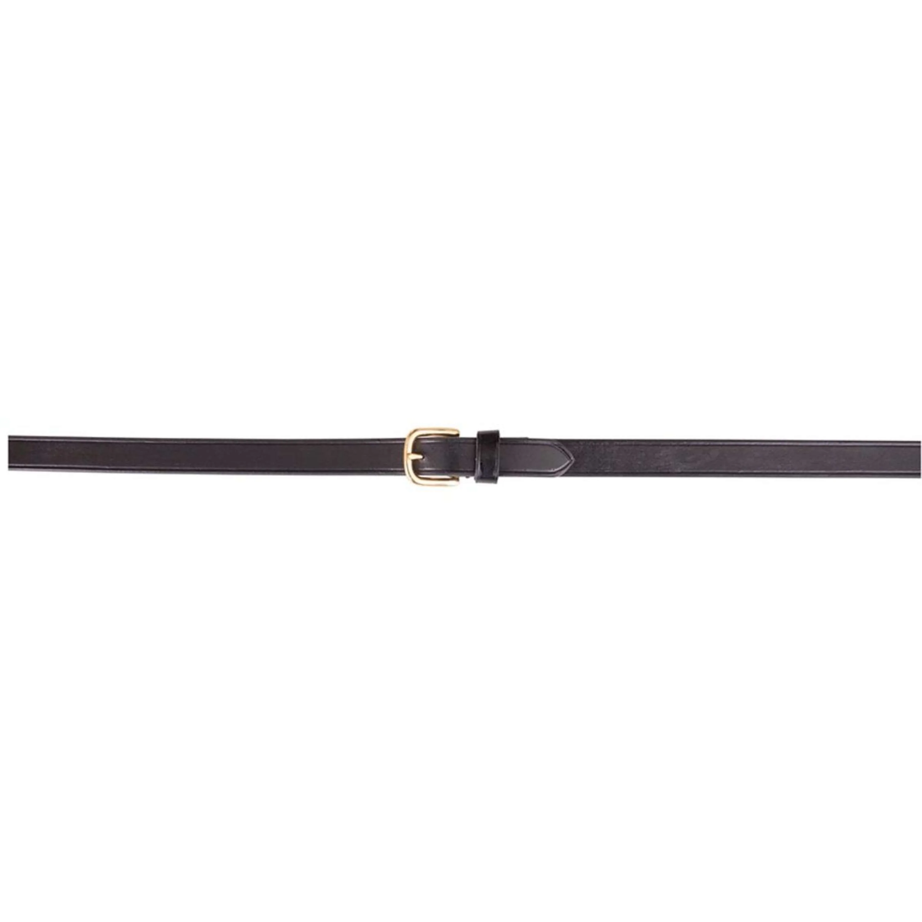 BR Dressur Zügel Leder/Gummi Stops 16mm Schwarz/Gold - Image 2