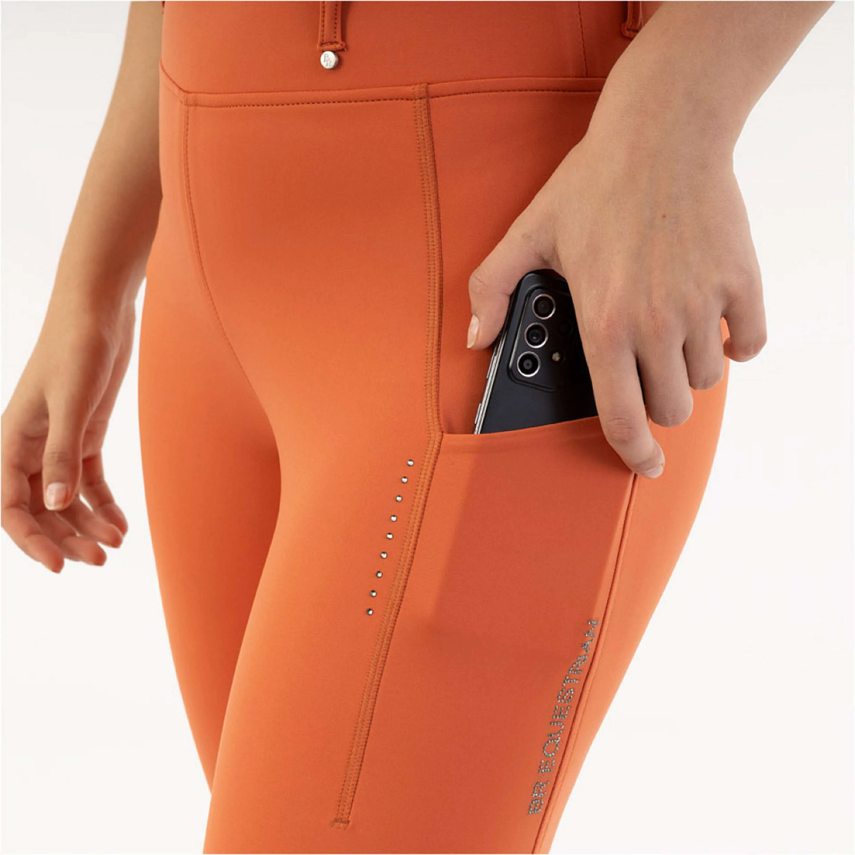 BR Reitleggings Kimore Full Grip Mecca Orange - Image 5