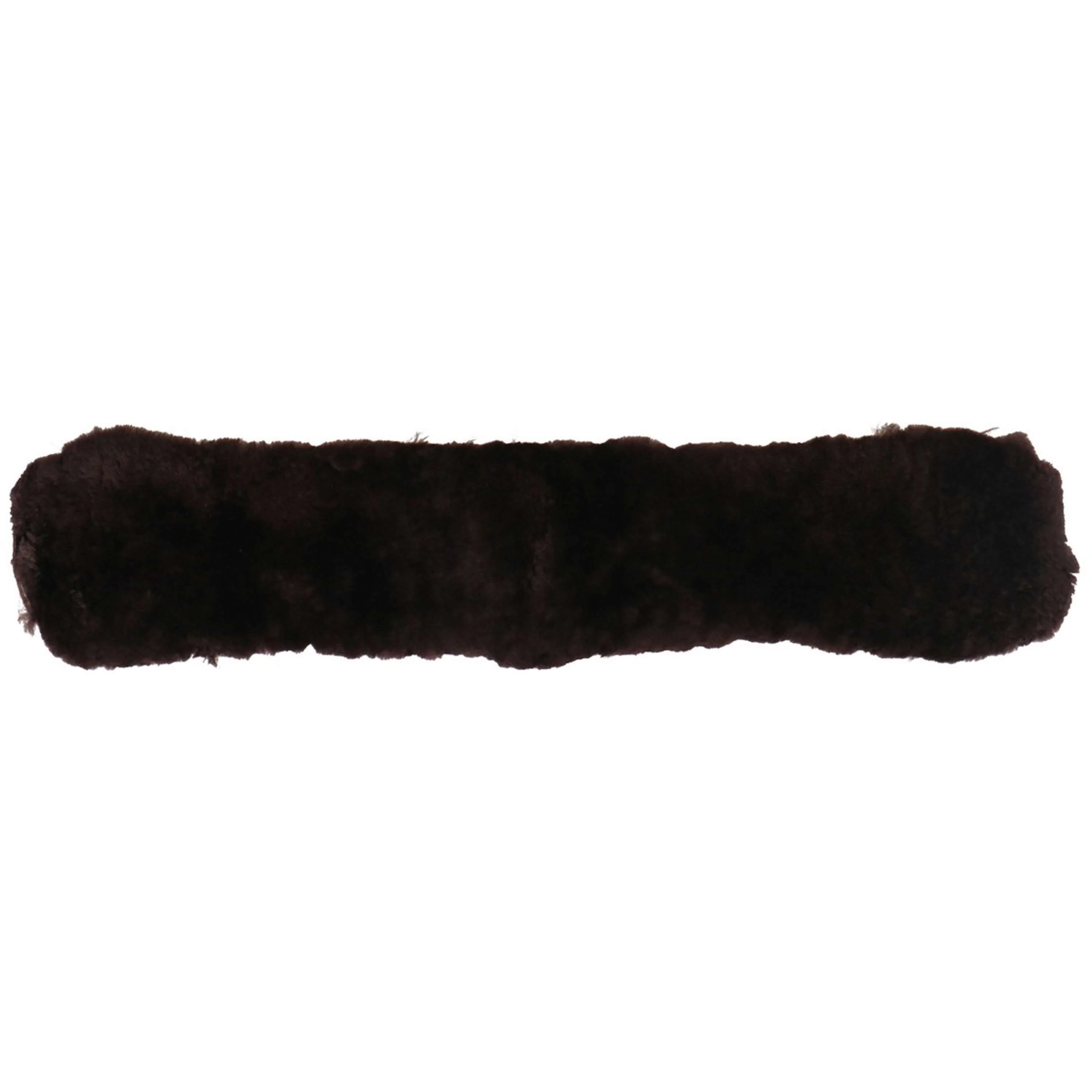 BR Sattelgurtschoner Dressur Schafsfeel Vorgeformt Braun - Image 2