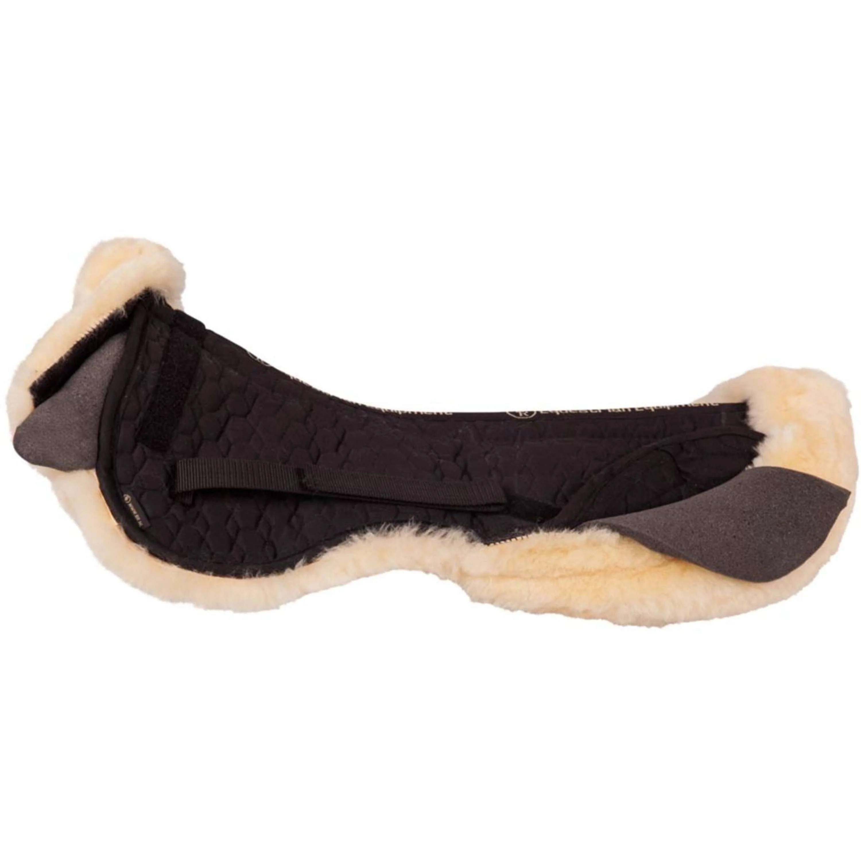 BR Sattelunterlage mit herrausnehmbarem Kissen Sheepskin Schwarz/Naturell - Image 2
