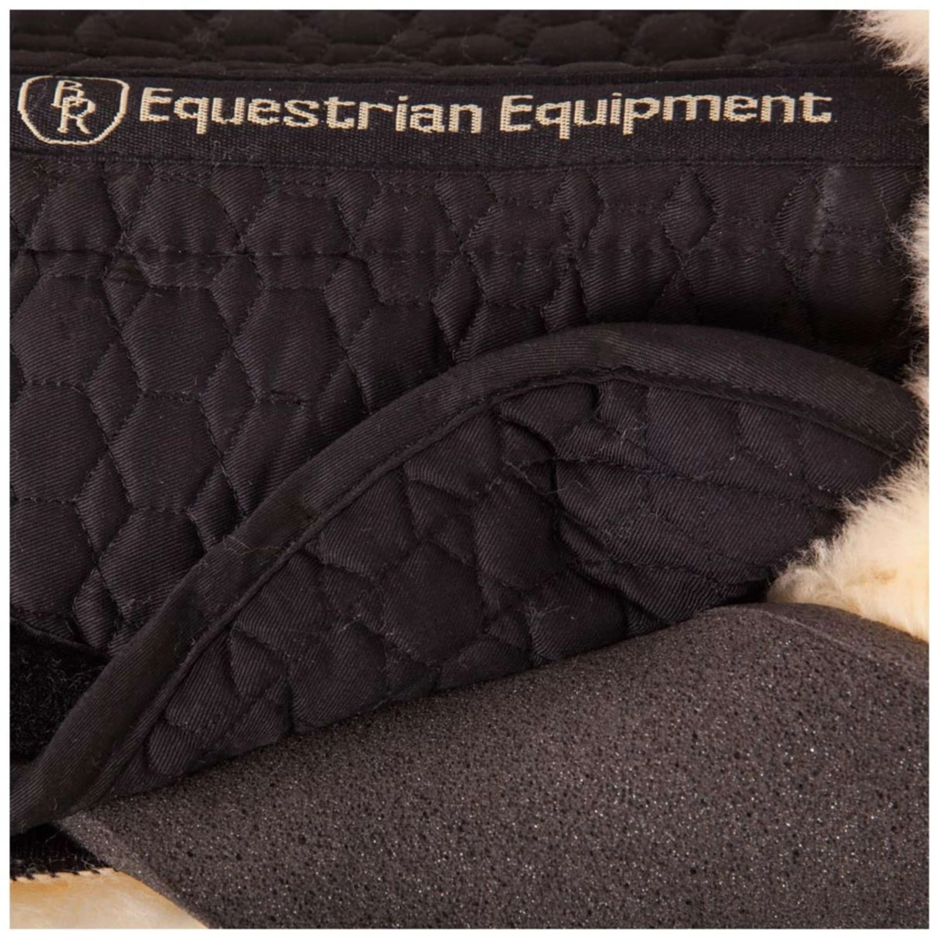 BR Sattelunterlage mit herrausnehmbarem Kissen Sheepskin Schwarz/Naturell - Image 3