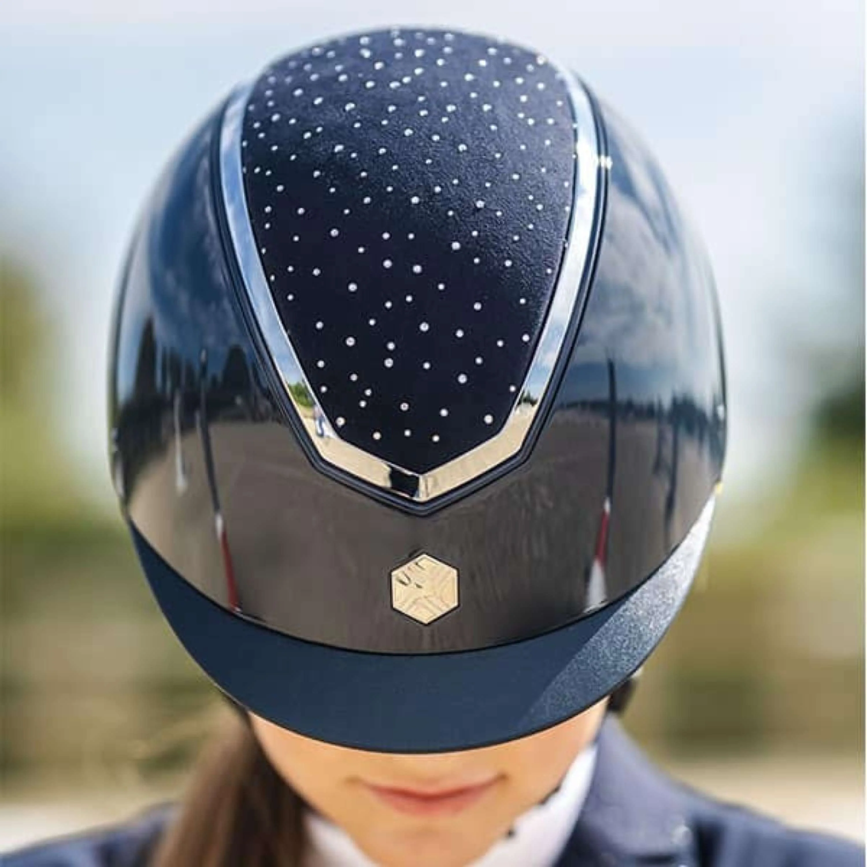 Charles Owen Reithelm Kylo Crystal MIPS Navy Gloss/Silver - Image 4