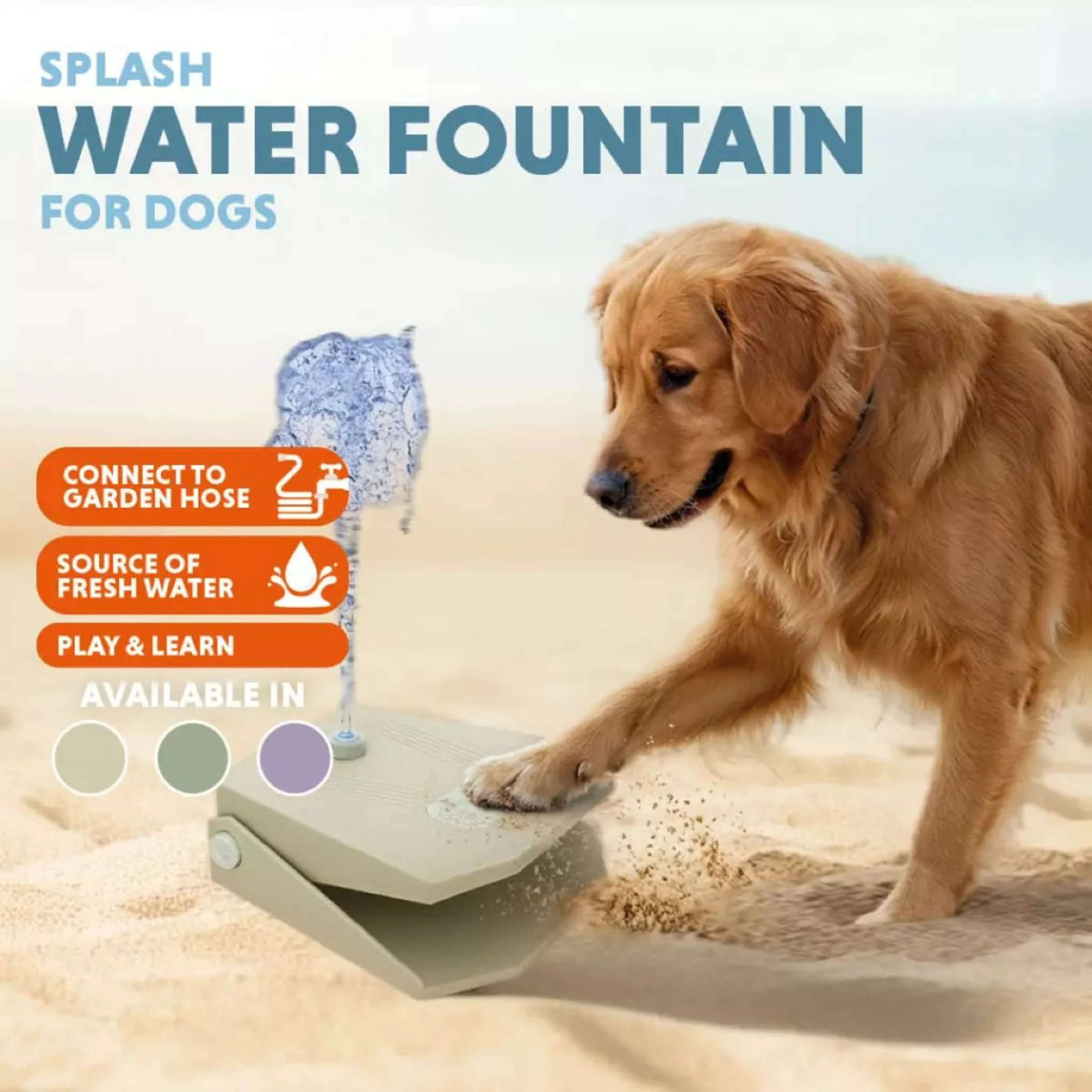 CoolPets Brunnen Splash Aqua Olivgrün - Image 2