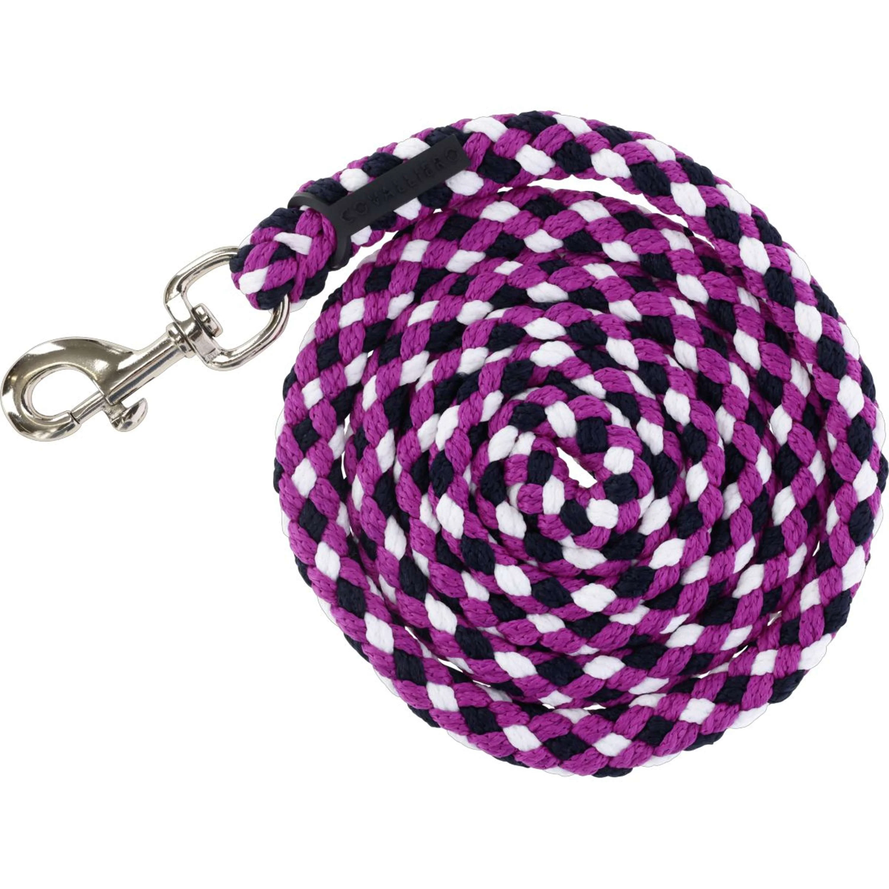 Covalliero Führstrick SS26 mit Karabinerhaken Dark Navy/Light Berry