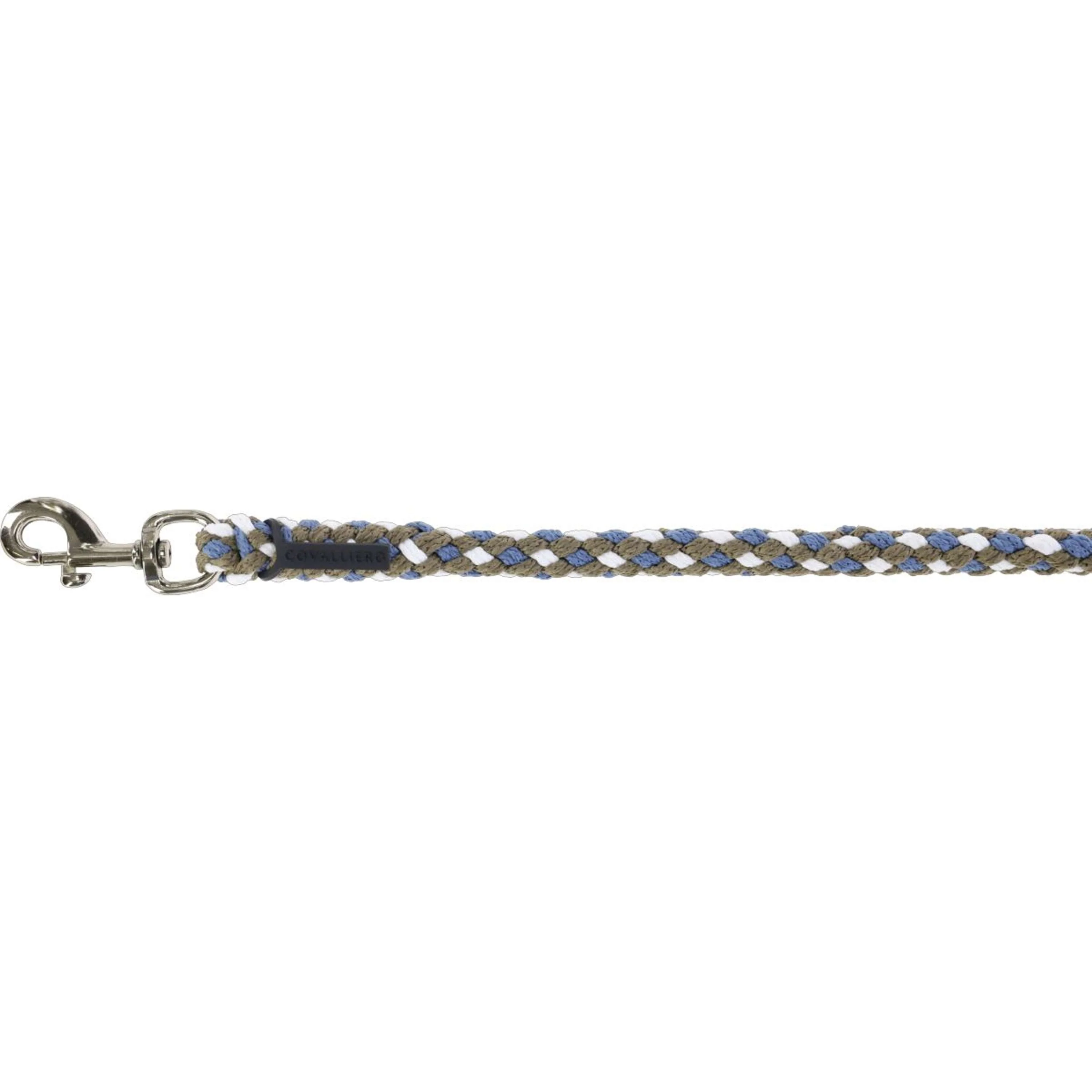 Covalliero Führstrick SS26 mit Karabinerhaken Smoked Blue/Nuss - Image 2