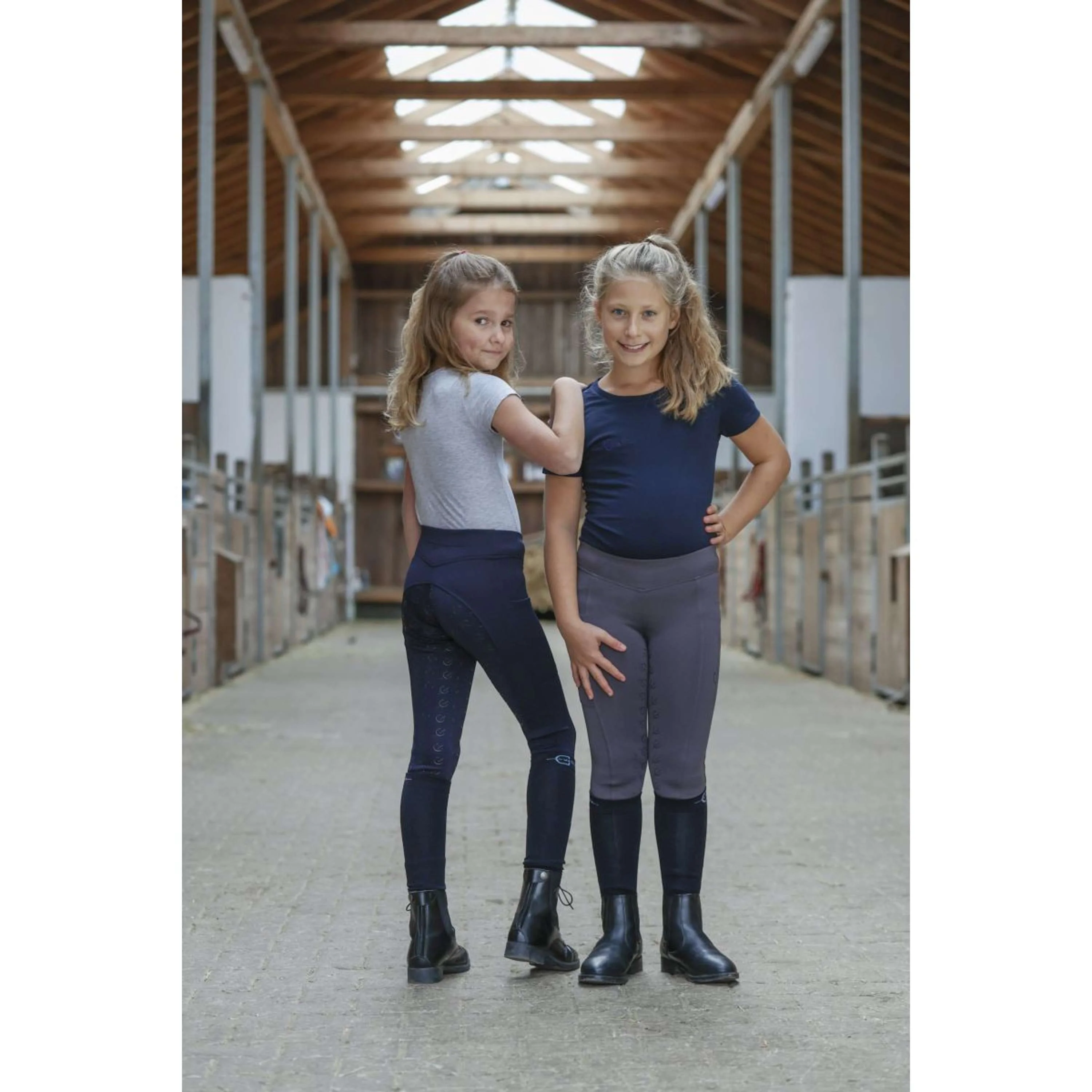 Covalliero Reitleggings ClassicStar Kinder Graphite - Image 4