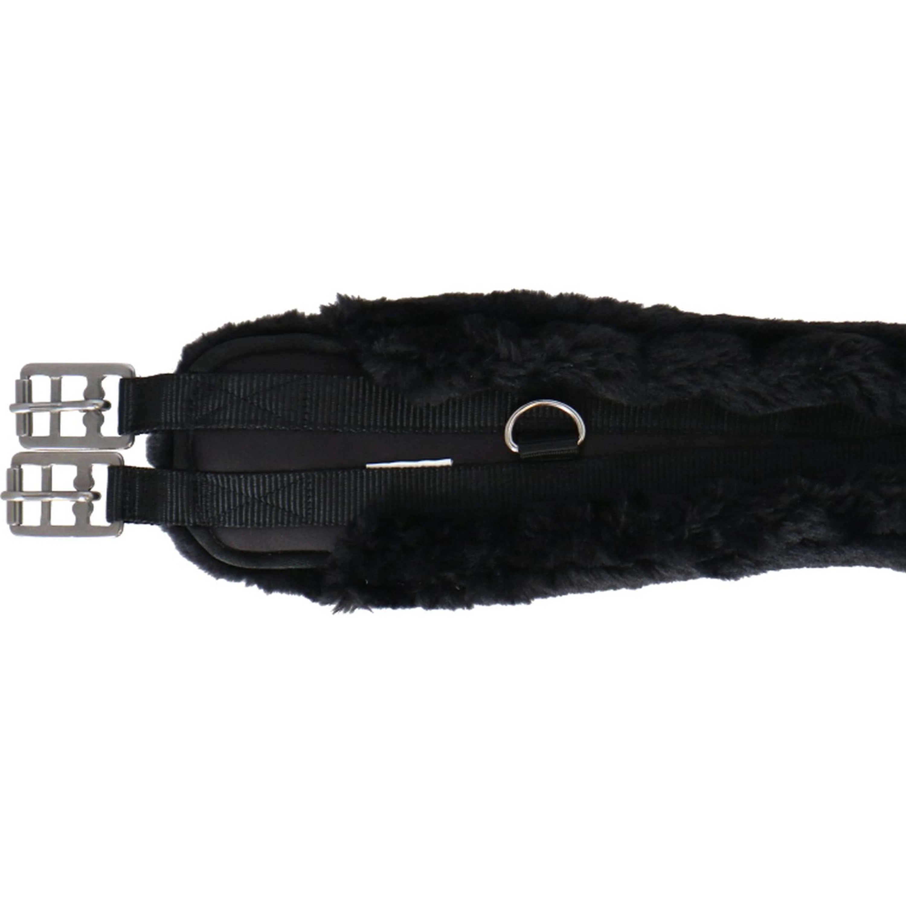 Covalliero Sattelgurt Faux Fur Lang Schwarz - Image 3