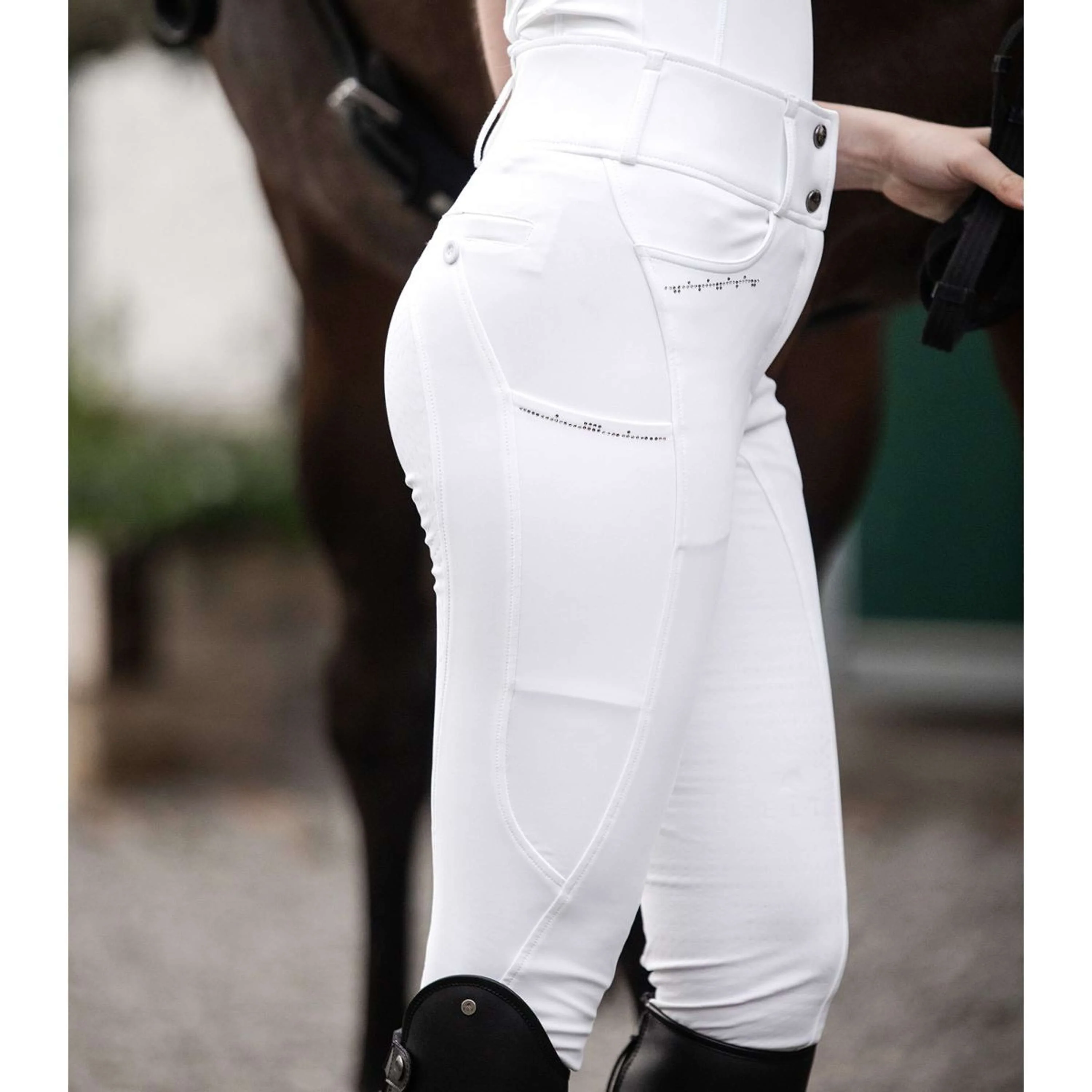 ELT Reithose Mathilda Glam Taille haute Weiß - Image 3