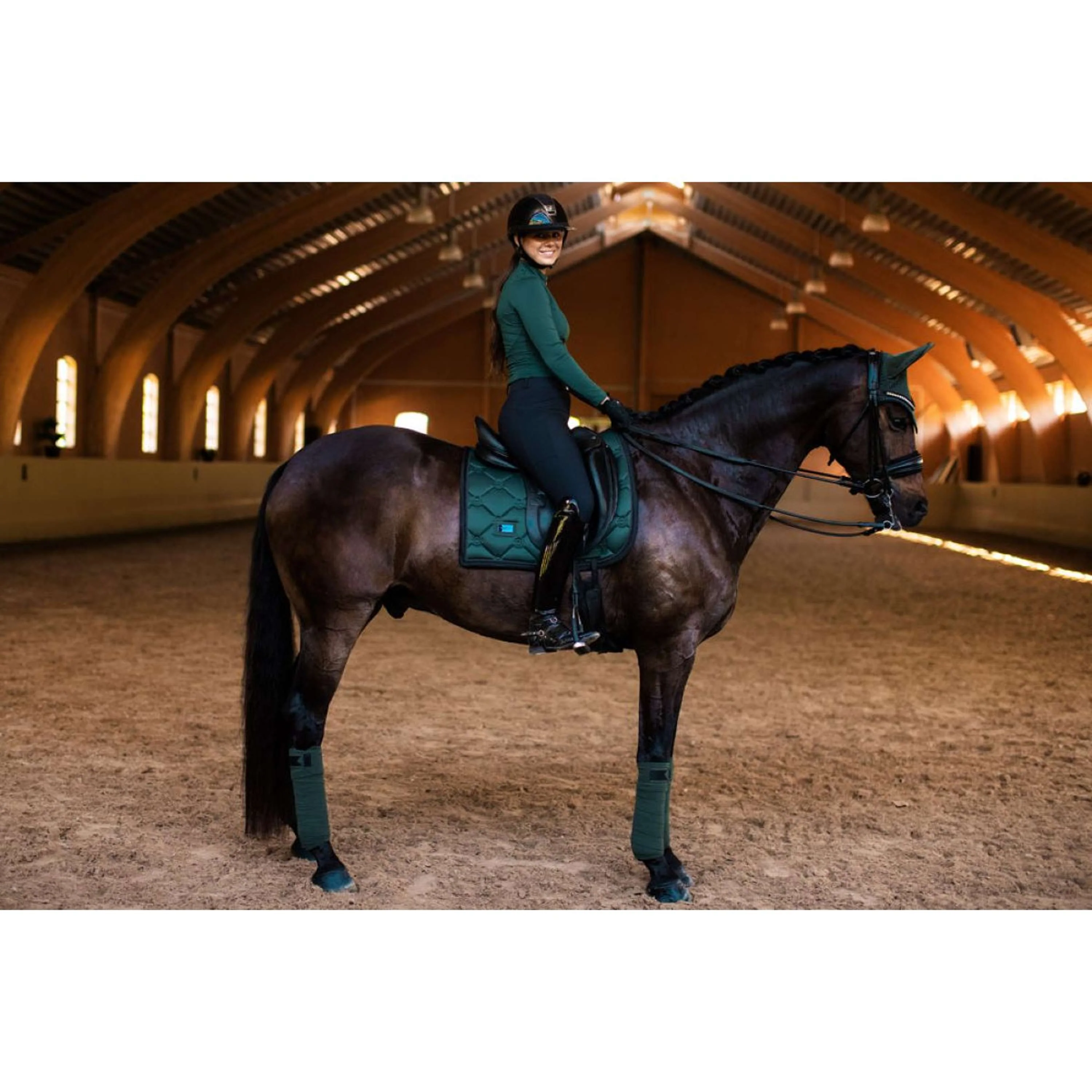 Equestrian Stockholm Schabracke Dressur Sycamore Green - Image 2