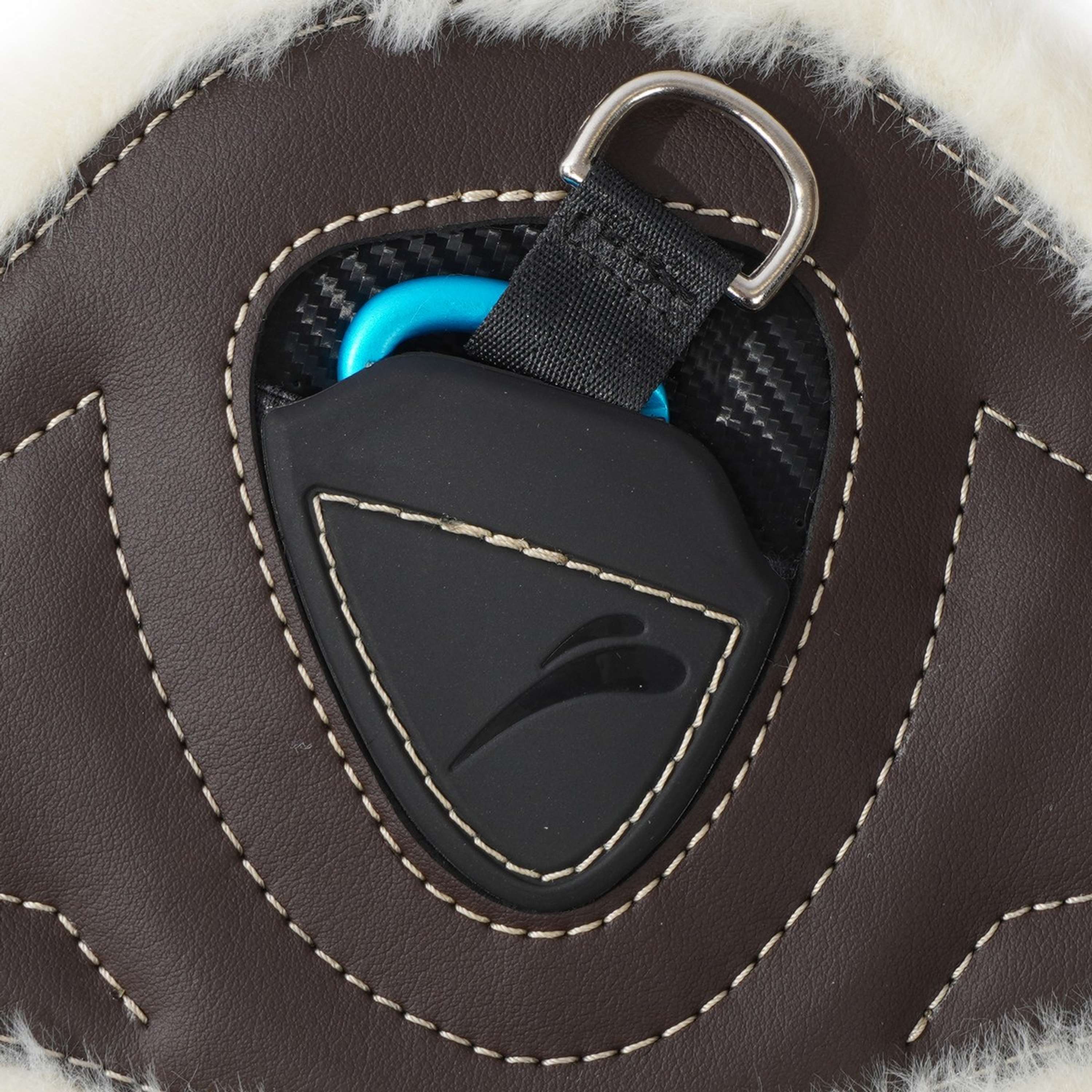 eQuick Sattelgurt ES Jumping Fluffy Braun - Image 3