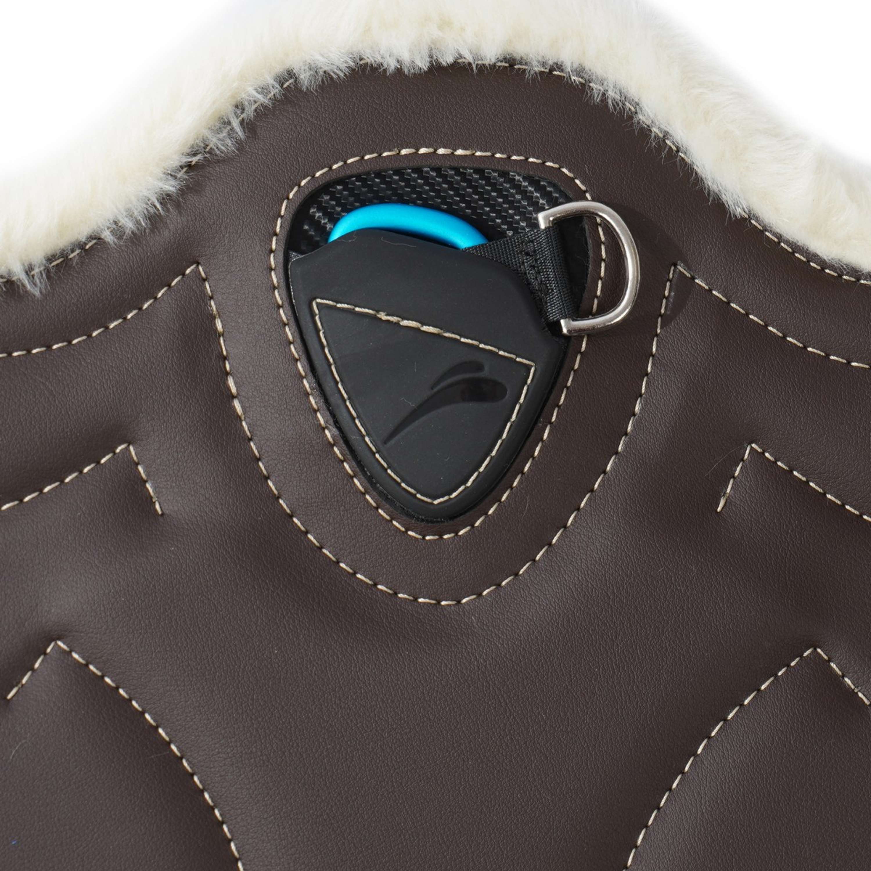eQuick Sattelgurt ES Jumping Stud Fluffy Braun - Image 3