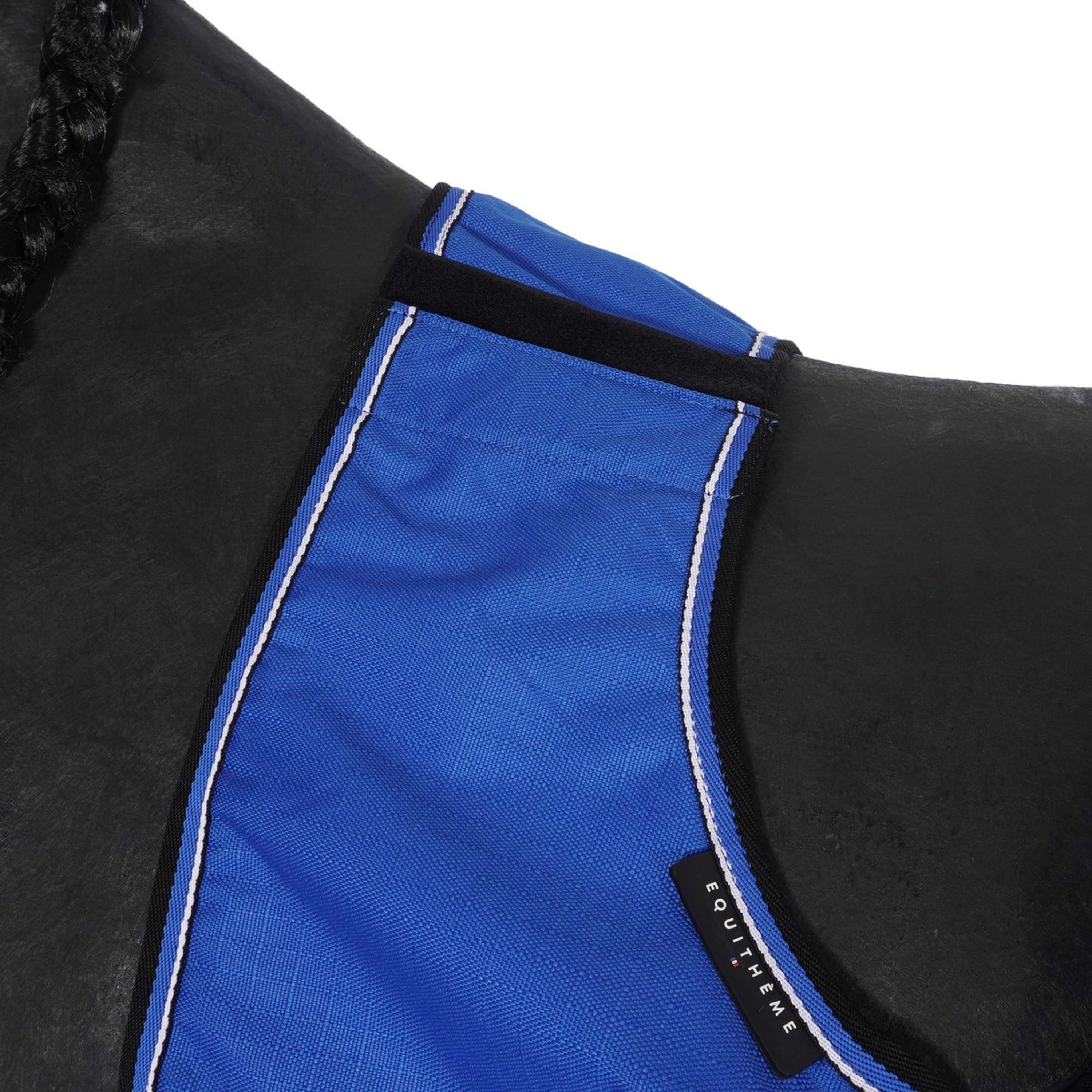 EQUITHÈME Ausreitdecke Tyrex 1200D Fleece Blau/Schwarz - Image 3