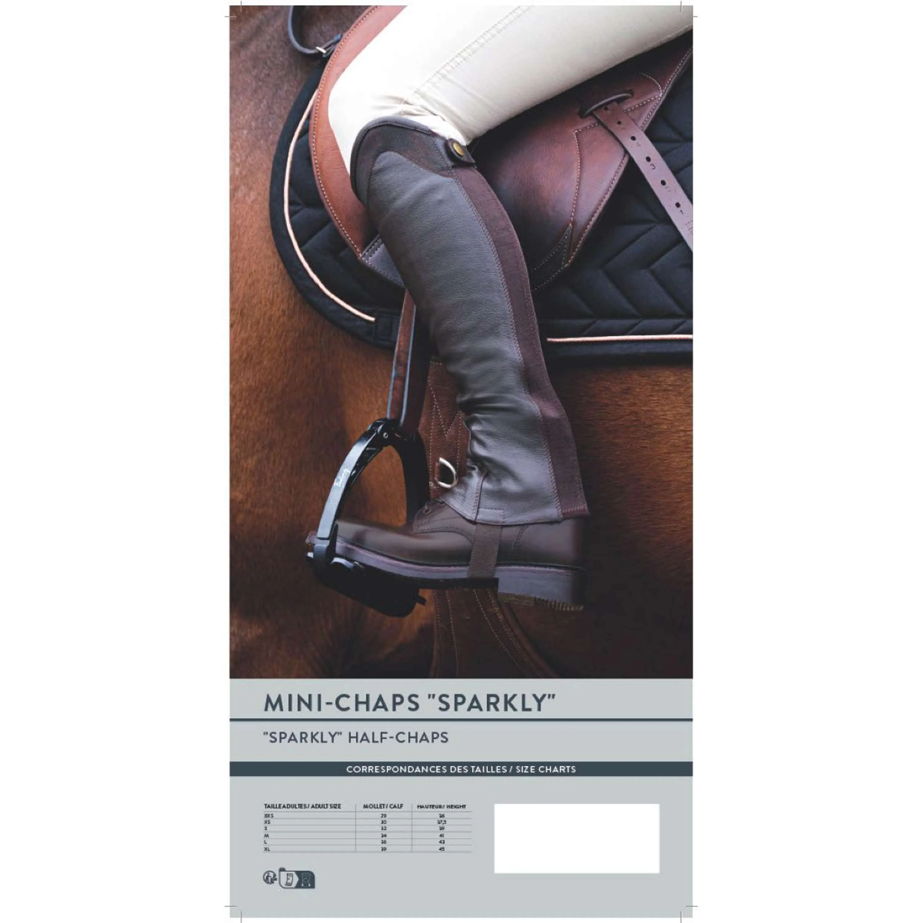 EQUITHÈME Chaps Sparkly Braun - Image 2