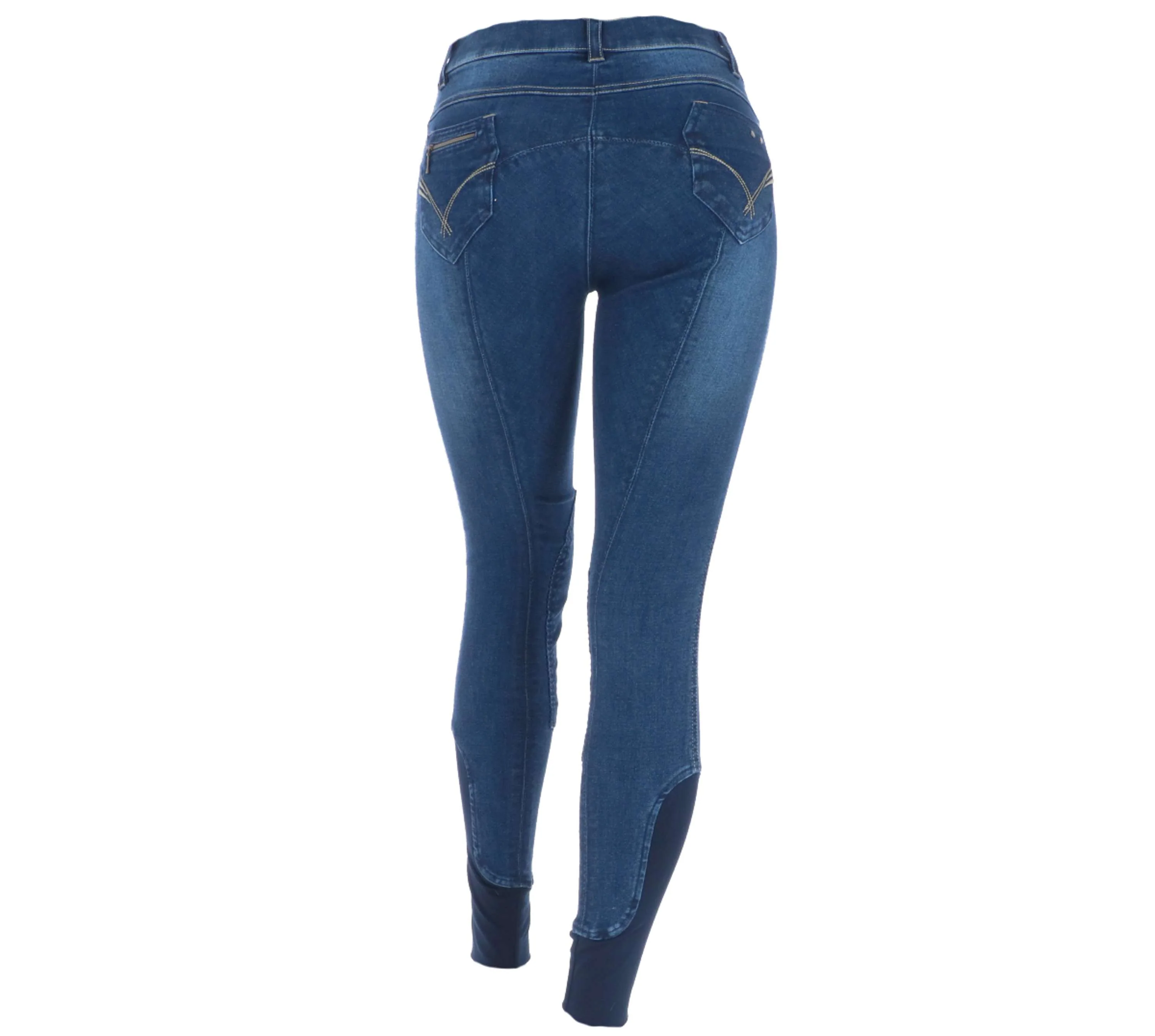 EQUITHÈME Reithose Texas Denim Blau/Beige - Image 3