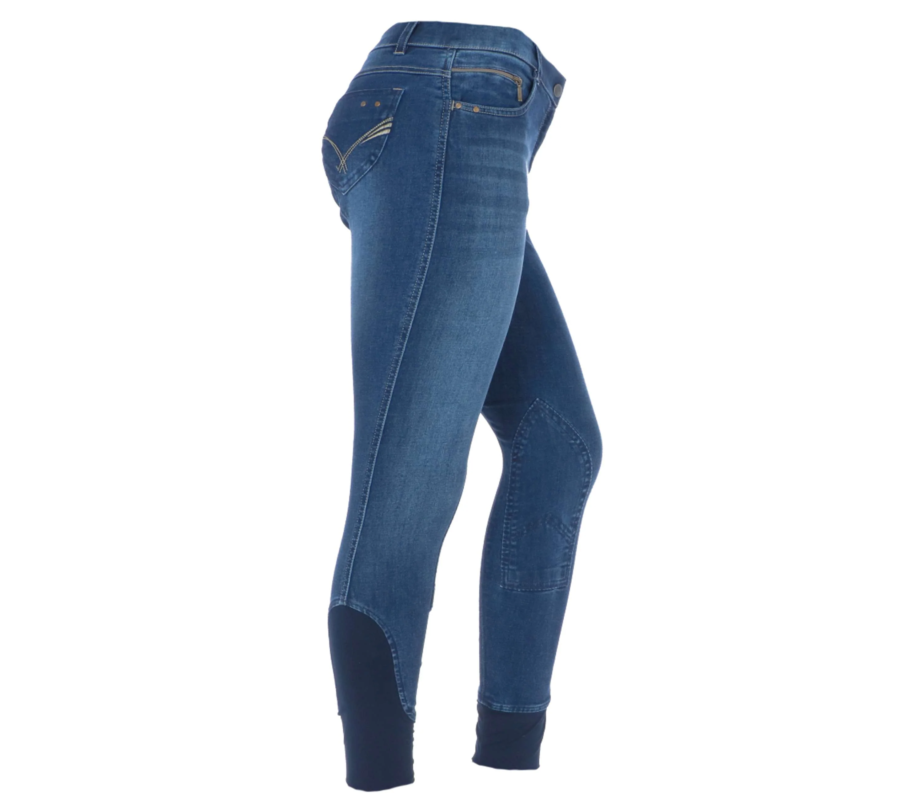 EQUITHÈME Reithose Texas Denim Blau/Beige - Image 4