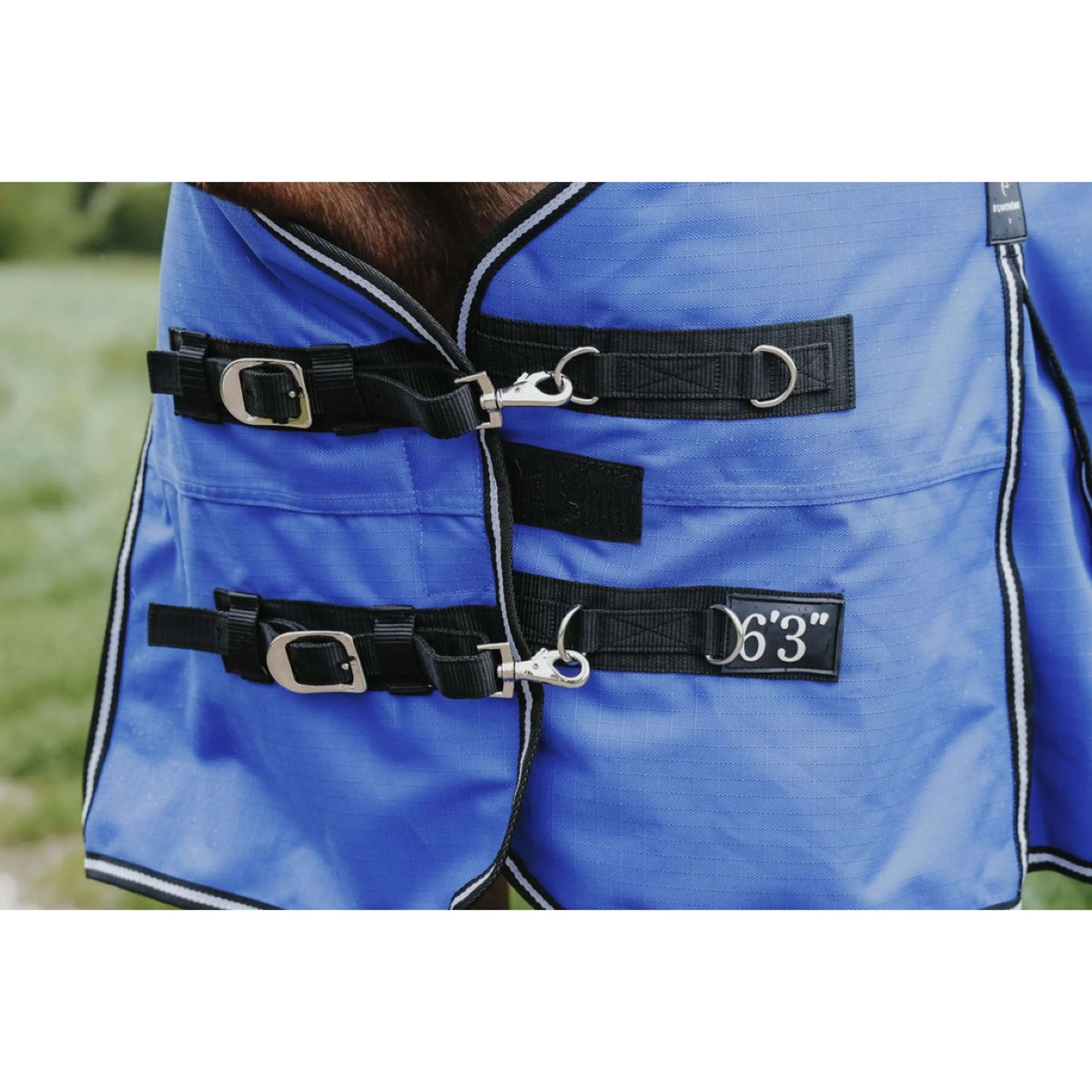 EQUITHÈME Outdoordecke Tyrex 1200D 100g Aisance Combo Royal Blue - Image 6