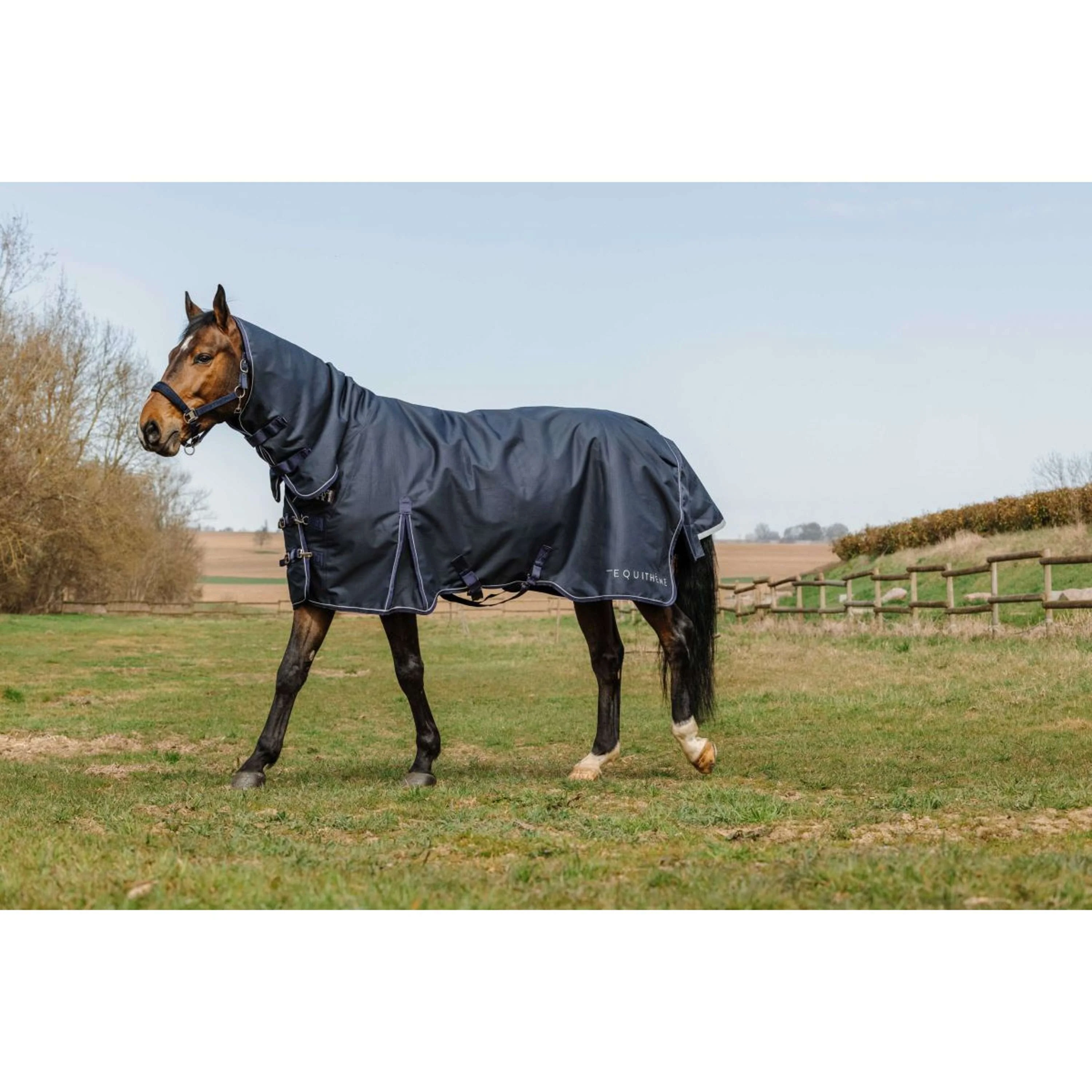 EQUITHÈME Outdoordecke Anatomic Combi 1200D 100g Navy - Image 3