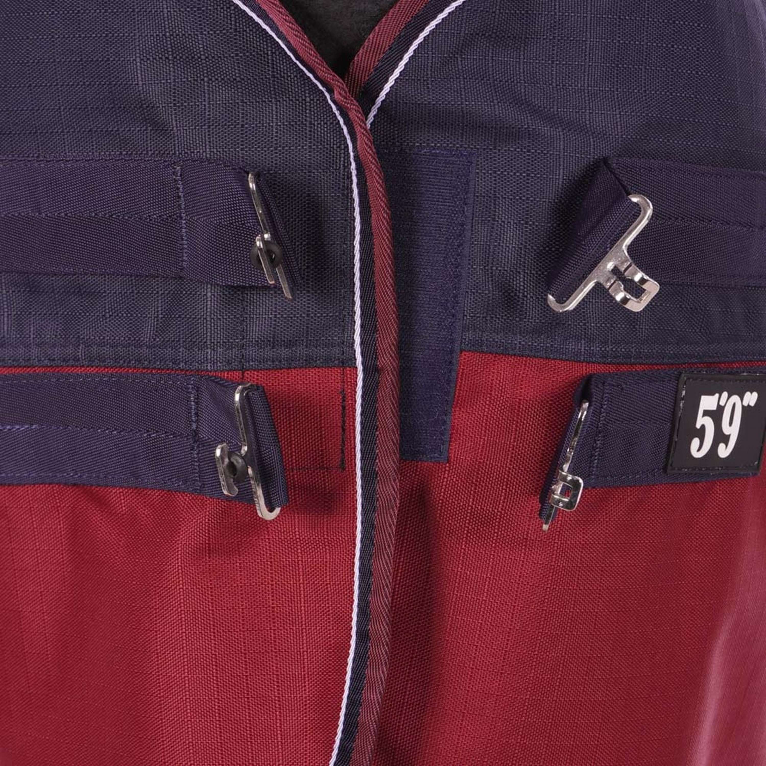 EQUITHÈME Outdoordecke Tyrex 1200D 0g mit Halbem Hals Navy/Bordeaux - Image 7